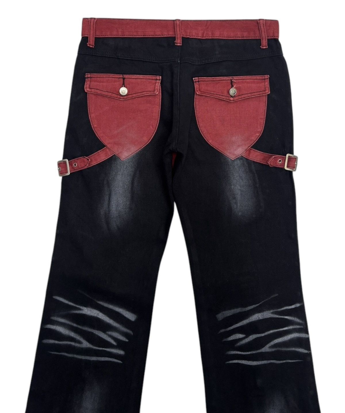 Tornado Mart 🔥BERNING SHO PUNK GOTHIC ZIPPER DISTRESSED DENIM JEANS Size US 32 / EU 48 - 6 Thumbnail