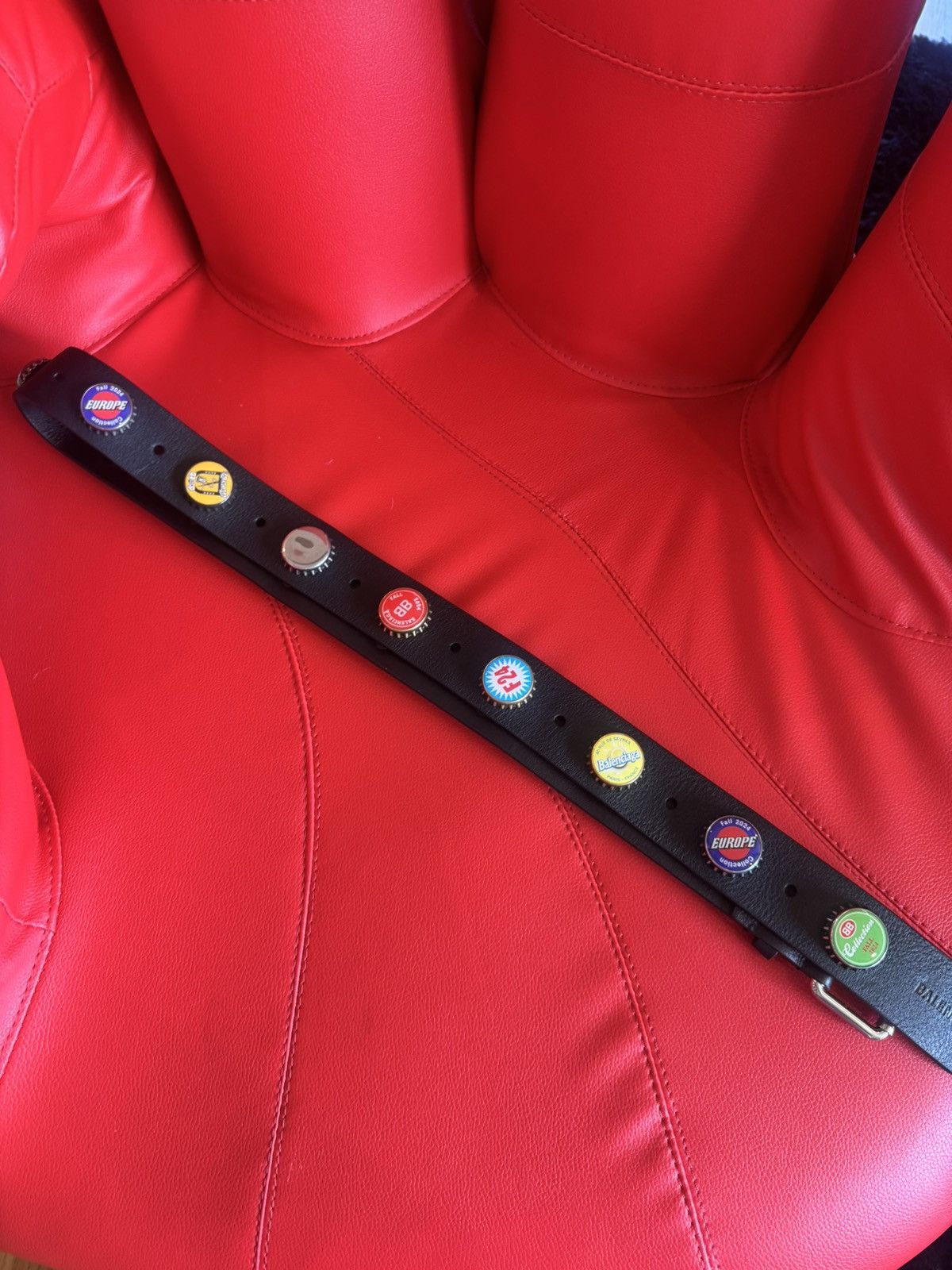 Balenciaga Balenciaga Bottle Cap belt black mens Size ONE SIZE - 4 Thumbnail