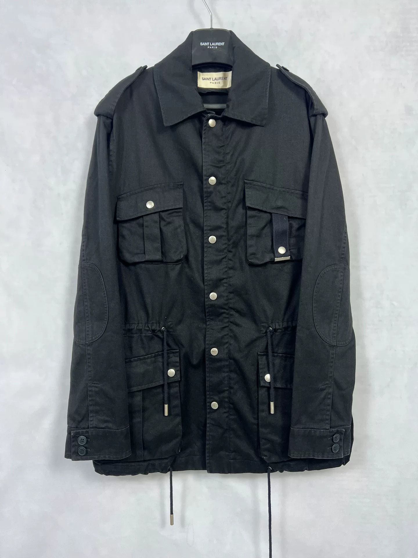 Saint Laurent Paris Saint Laurent Black Military Parka Jacket Size US S / EU 44-46 / 1 - 1 Thumbnail