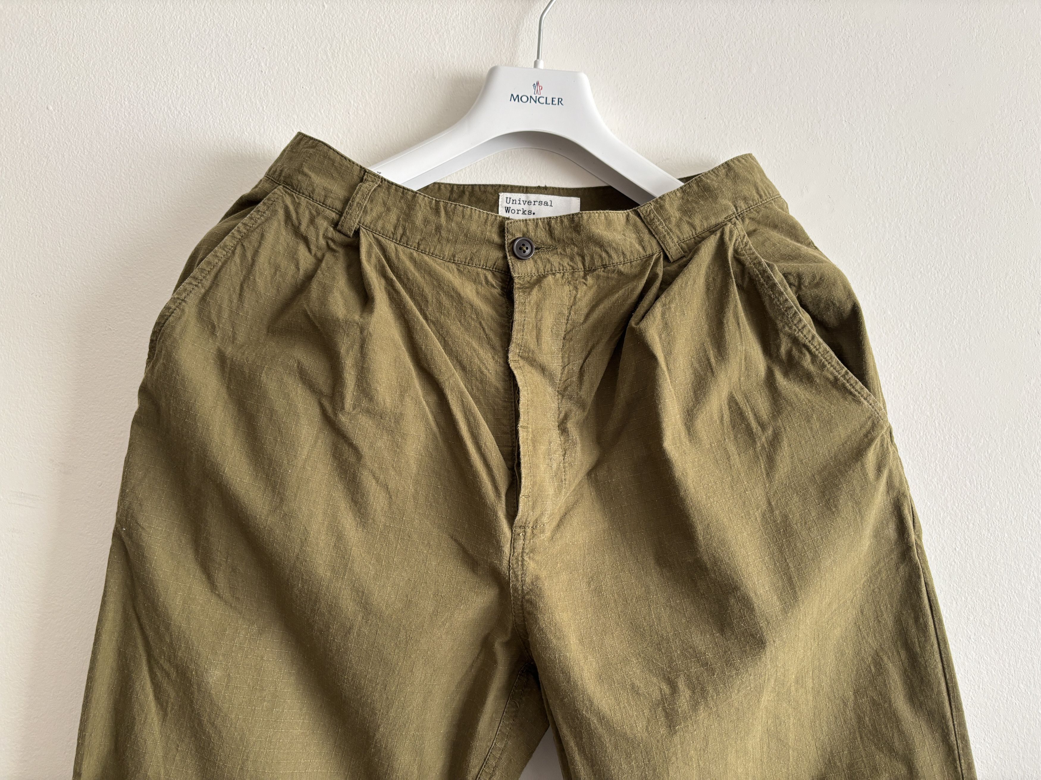 Universal Works $215 Olive Green Cotton Pleated Ripstop Pants - 30 Size US 30 / EU 46 - 2 Thumbnail
