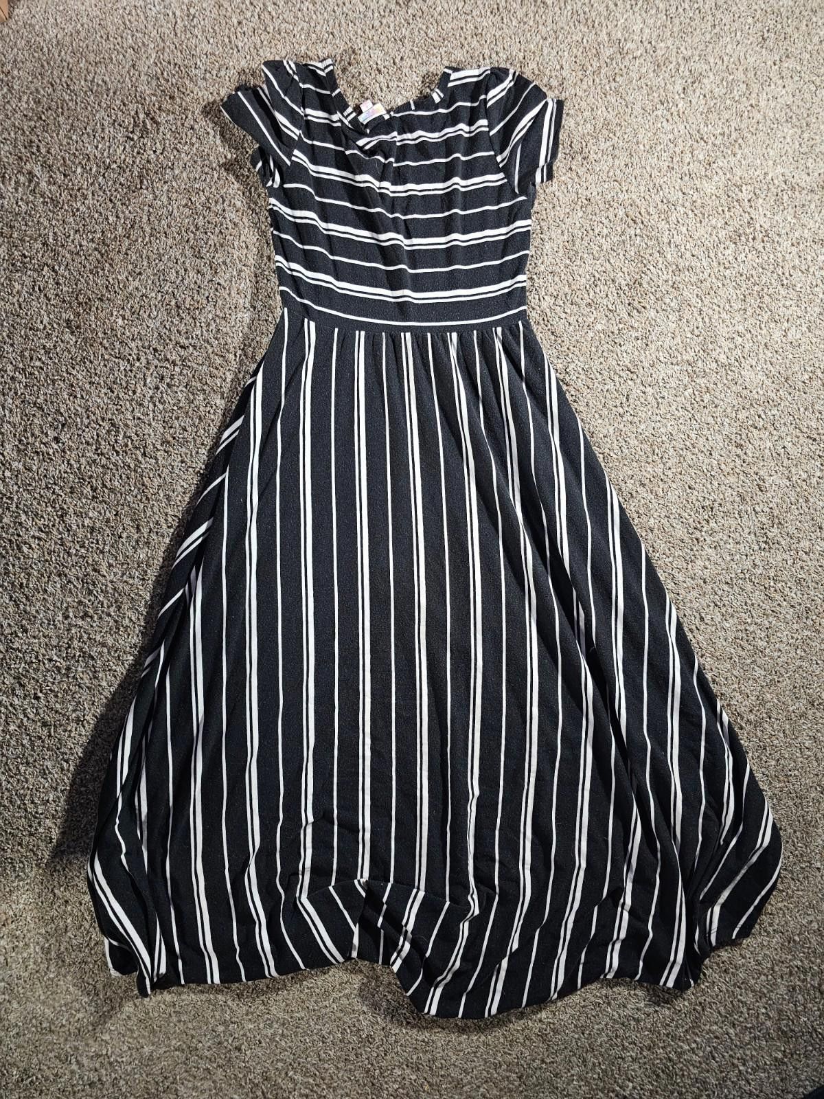 Other LuLaRoe Black White Striped Long Dress Small Size S / US 4 / IT 40 - 7 Thumbnail