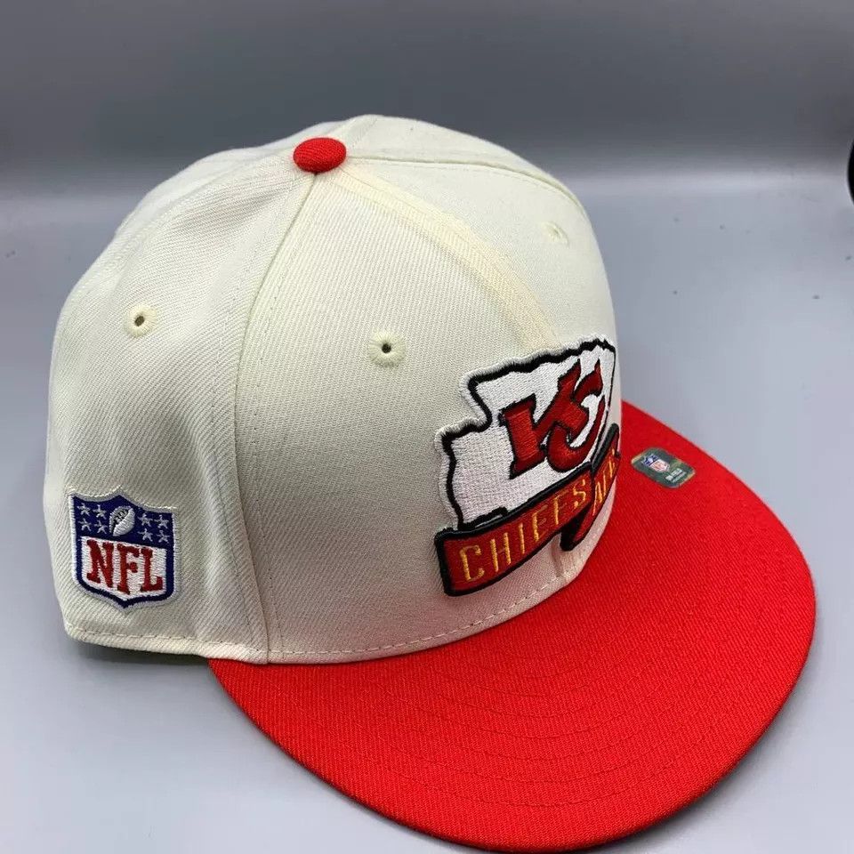 New Era Kansas City Chiefs Hat Men 7 1/2 59Fifty New Era Fitted Cap Size ONE SIZE - 8 Thumbnail