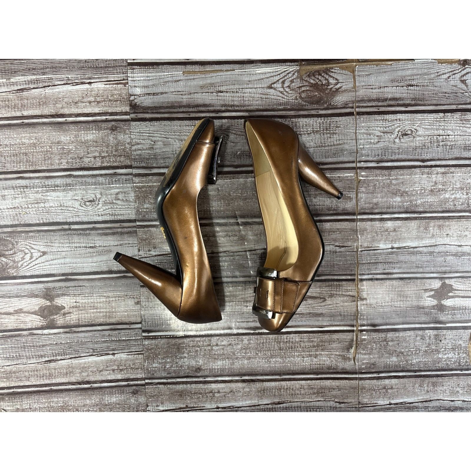 Prada Prada Leather Patent Buckle Square Heel Shiny Ombre Core sz Size US 6 / IT 36 - 6 Thumbnail