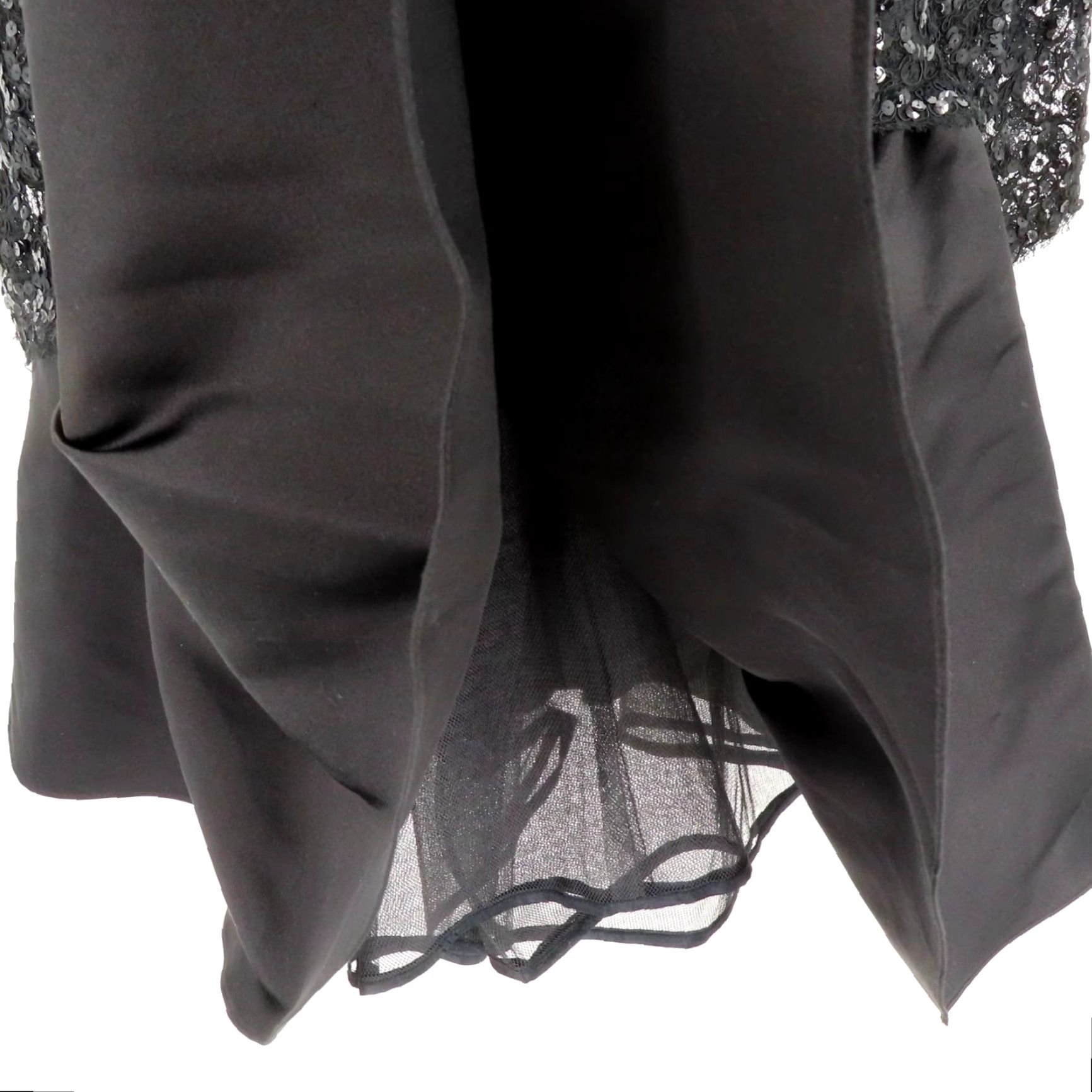 Vintage Joanna Mastroianni Dress Women 8 Black Lace Sequin Long Sleeve Gothic A-Line Short Dress Cocktail Party/Cocktail Gel? Size M / US 6-8 / IT 42-44 - 6 Thumbnail