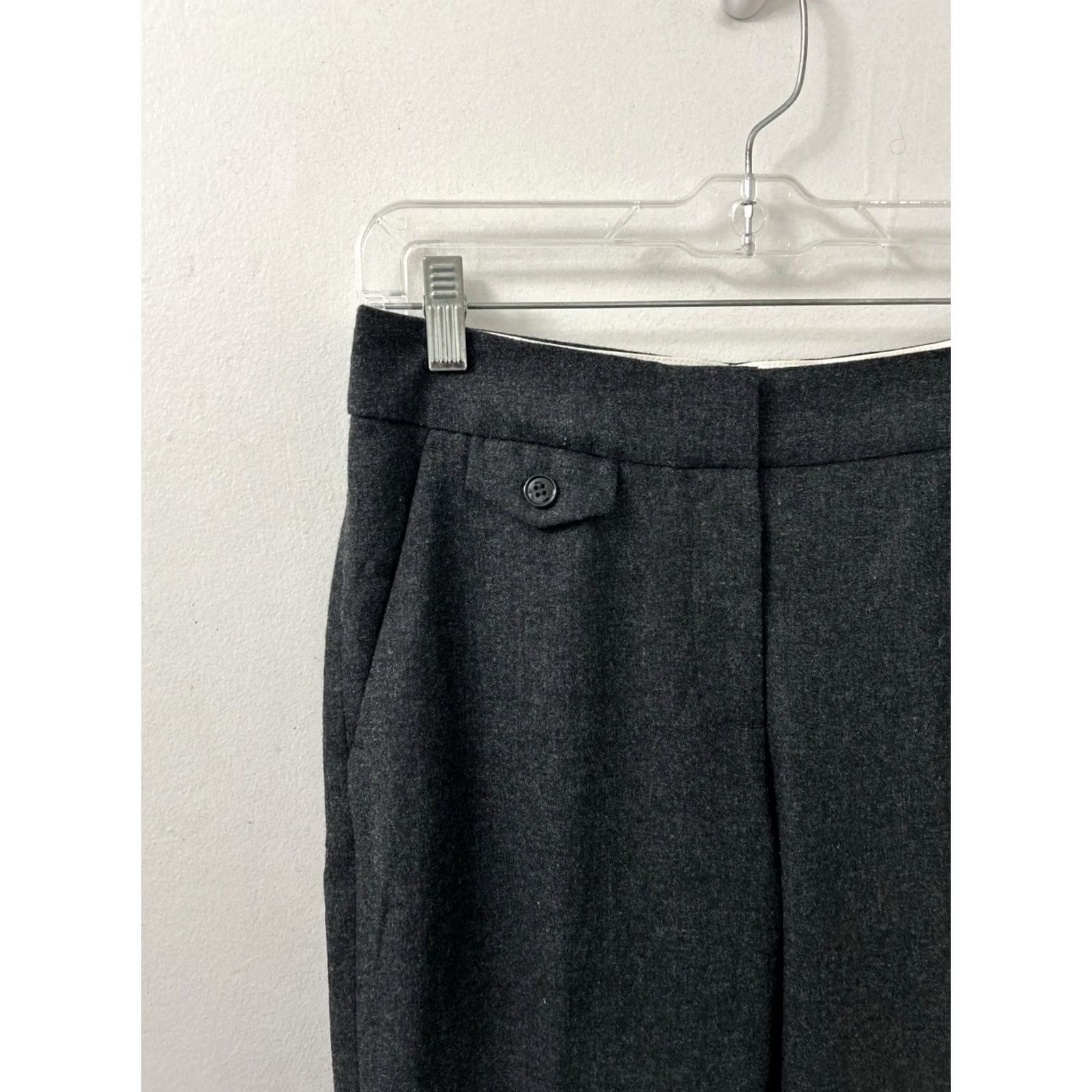 H&M VINTAGE Dress Pants Womens Size 4 Gray Wool Blend Wide Leg Trousers NWT H&M Size 27" / US 4 / IT 40 - 4 Thumbnail