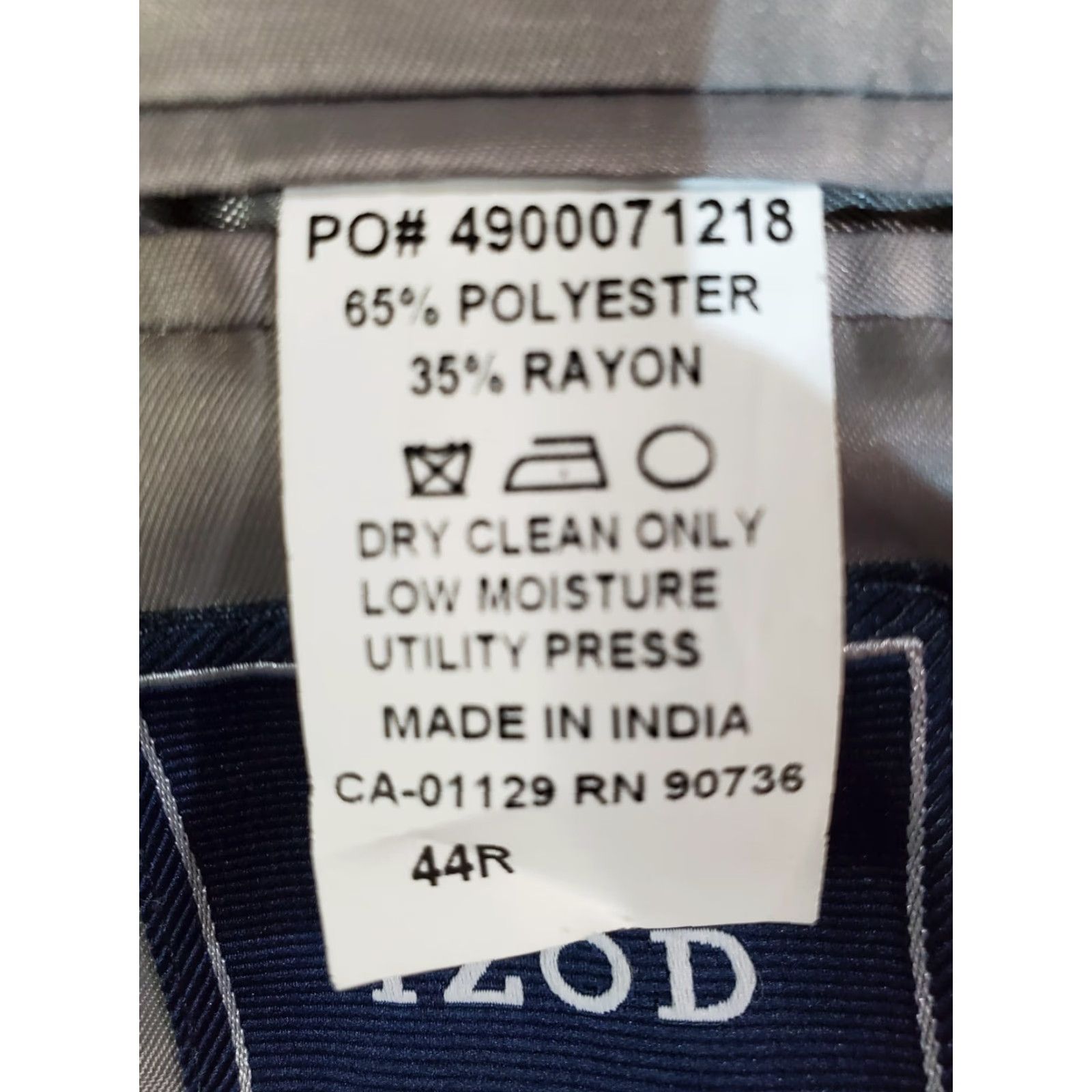 Izod IZOD Blazer Sport Coat Jacket Two Button Checkered Geometric Pattern Mens 44 Reg Size 44R - 5 Thumbnail