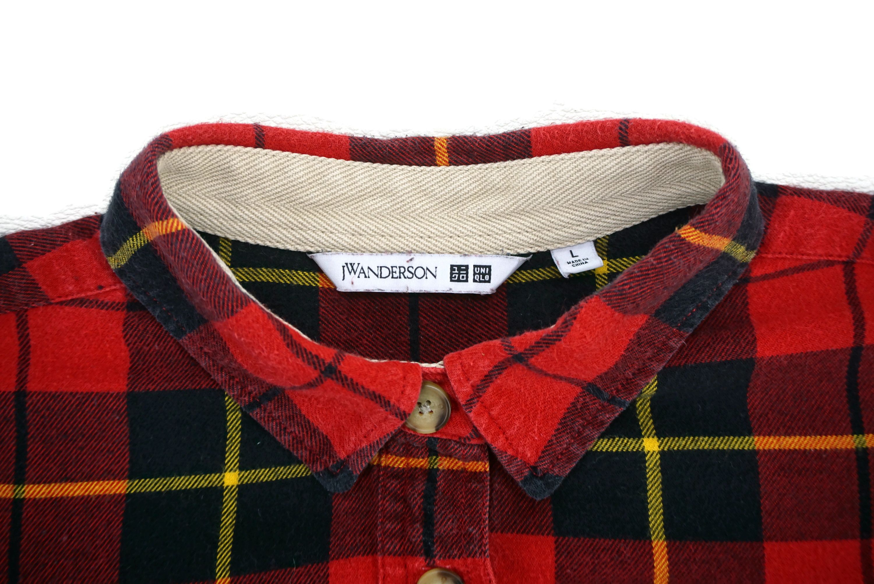 JW Anderson × Uniqlo J.W. Anderson Throwshirt Plaid Tartan Pullover Shirt Size L / US 10 / IT 46 - 7 Thumbnail