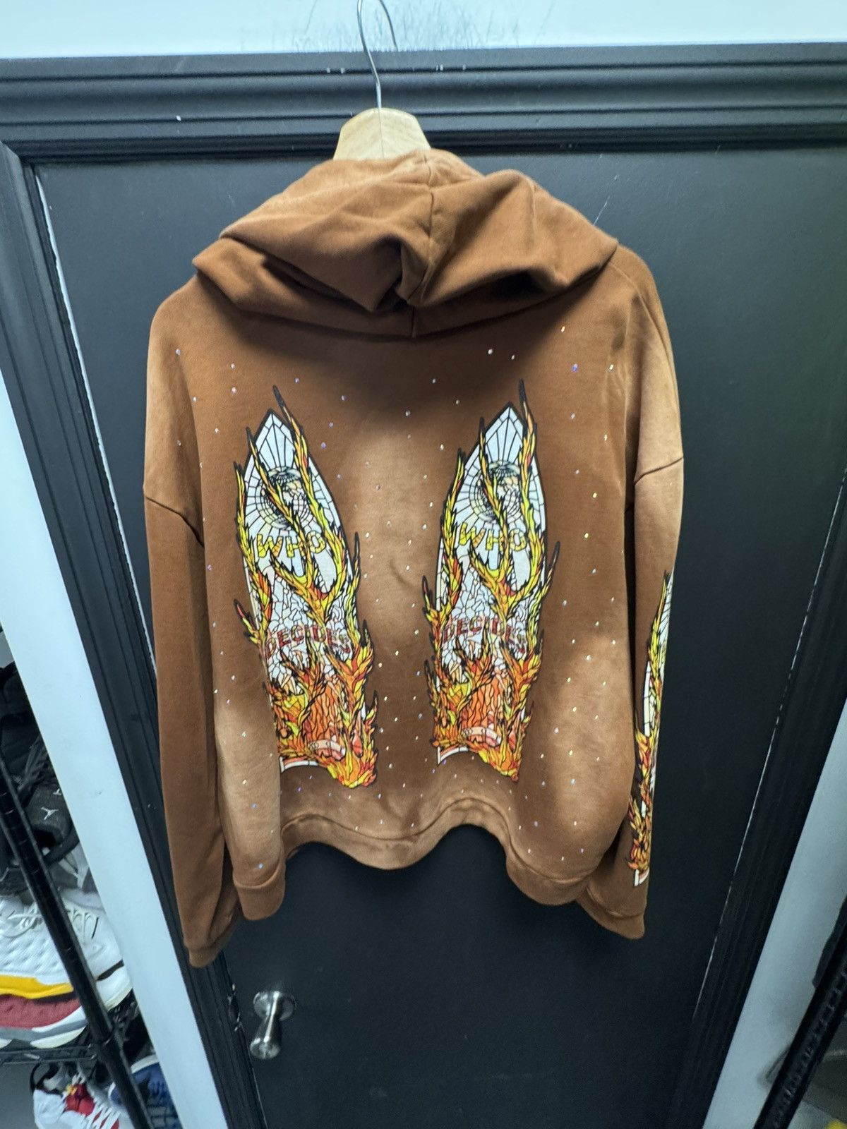 Who Decides War Who Decides War Flame Glass Hoodie Brown Size US M / EU 48-50 / 2 - 2 Thumbnail