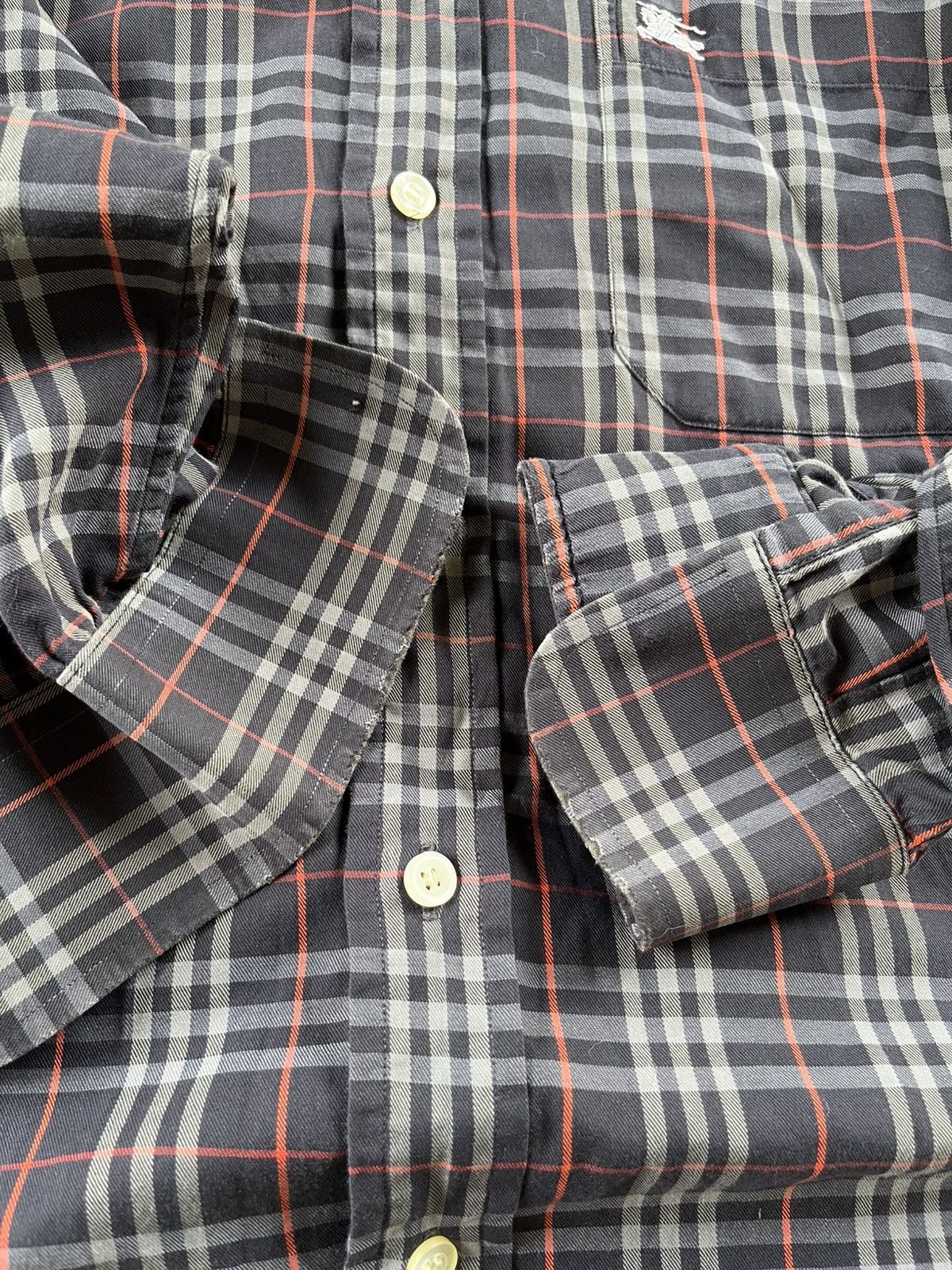 Burberry × Designer × Vintage 🔥 Vintage Burberrys Novacheck Shirt Button Up 90s Size US S / EU 44-46 / 1 - 4 Thumbnail