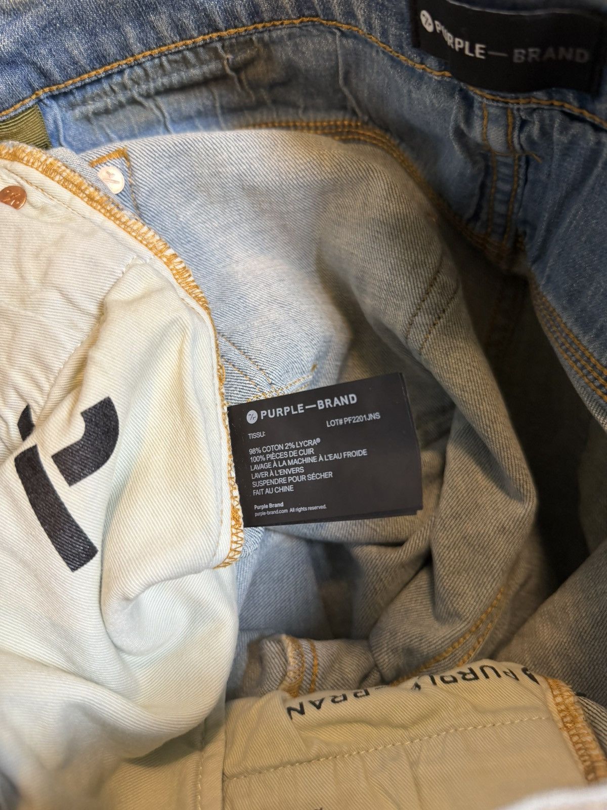 Purple Brand Purple Brand Iridescent Pearl Skinny Jeans Indigo Size US 31 - 7 Thumbnail