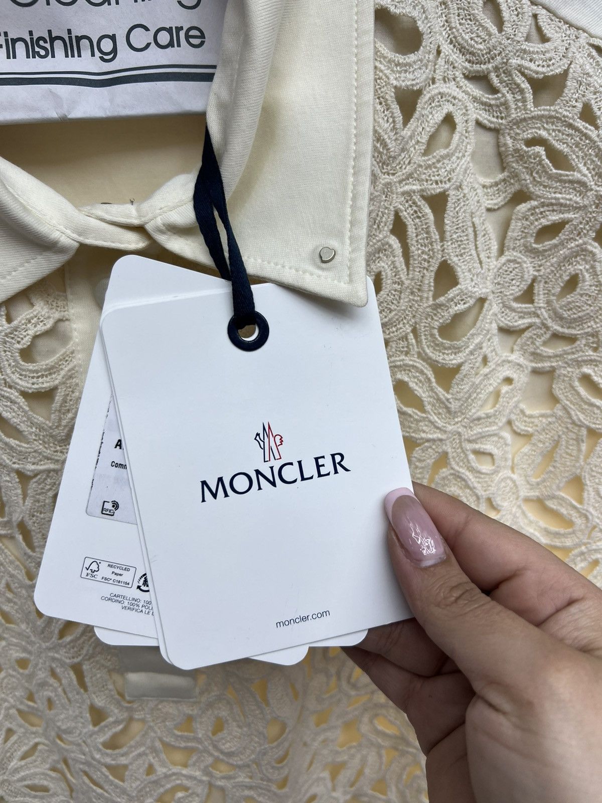 Moncler Moncler Embroidered Cotton Mini Shirt Dress Size L / US 10 / IT 46 - 5 Thumbnail