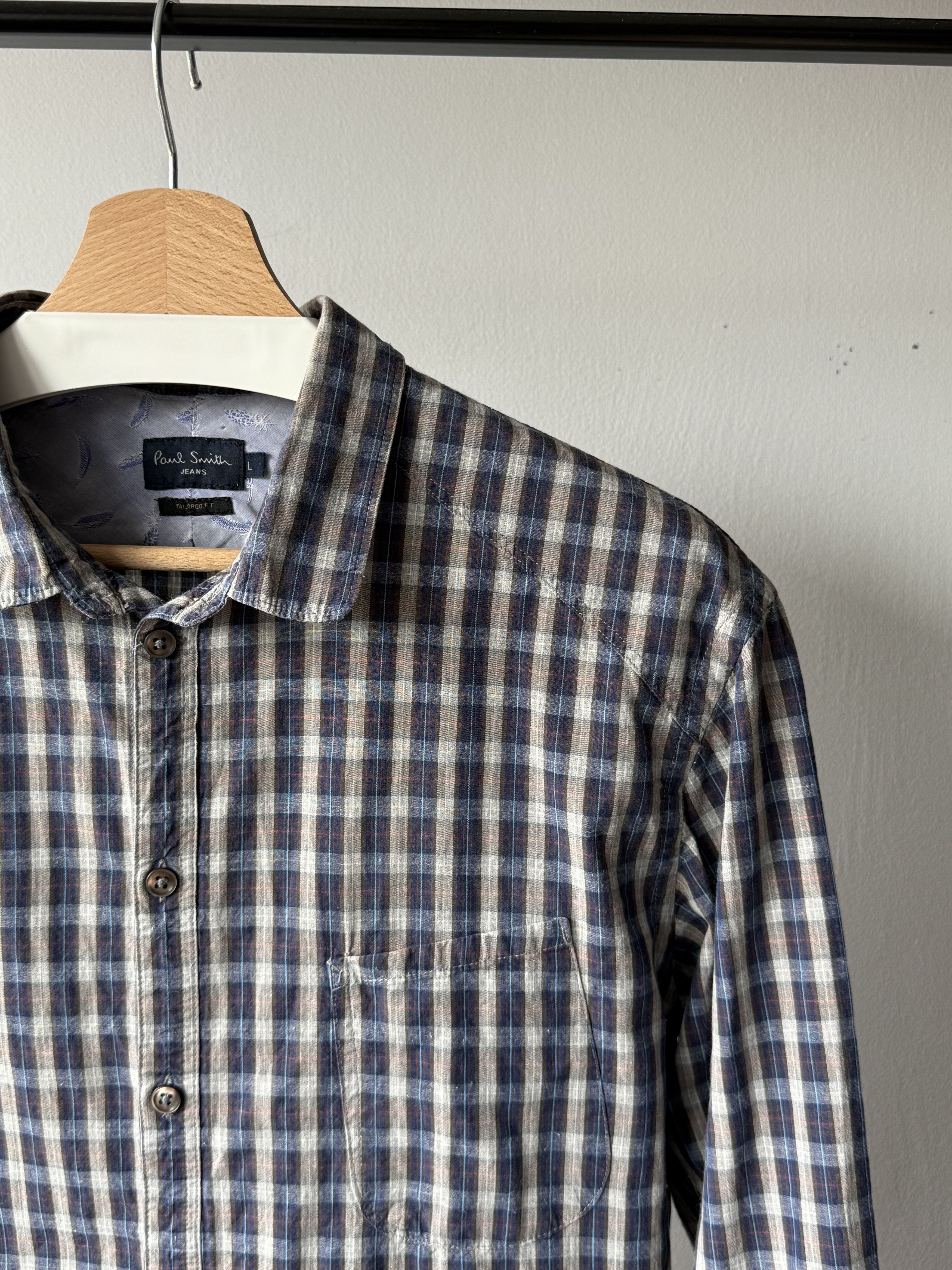 Paul Smith Paul Smith Jeans Plaid Tailored Fit Cotton Long Sleeve Shirt Size US L / EU 52-54 / 3 - 6 Thumbnail