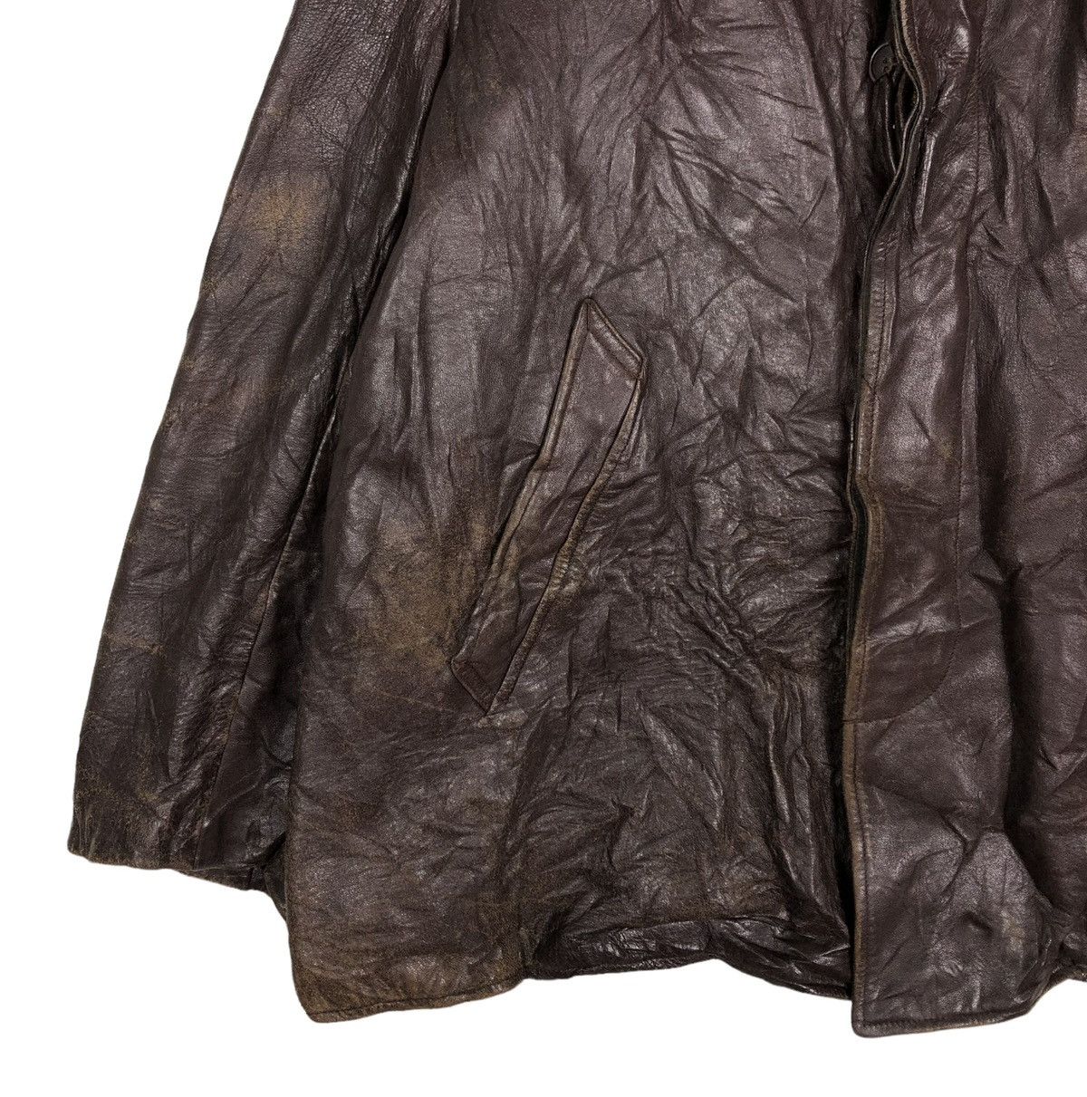 Japanese Brand 🔥VINTAGE GENUINE BIKER LEATHER JACKET MIC CUIR ST LAURENT Size US M / EU 48-50 / 2 - 4 Thumbnail