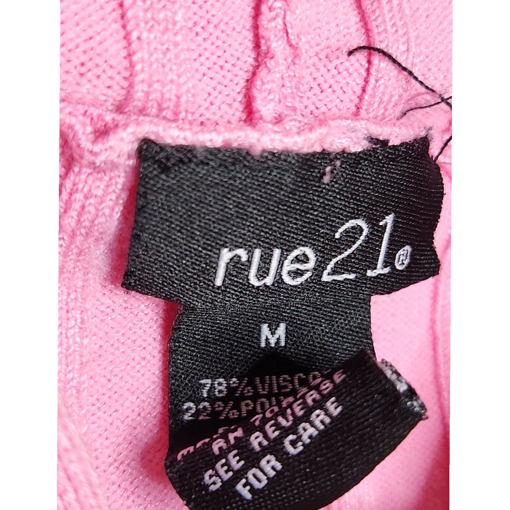 Vintage VINTAGE Rue 21 Pink Zip Hoodie Crop Ribbed Stretchy Fairy Mermaid Office Medium Hooded Full Zip Womens Size M / US 6-8 / IT 42-44 - 5 Thumbnail
