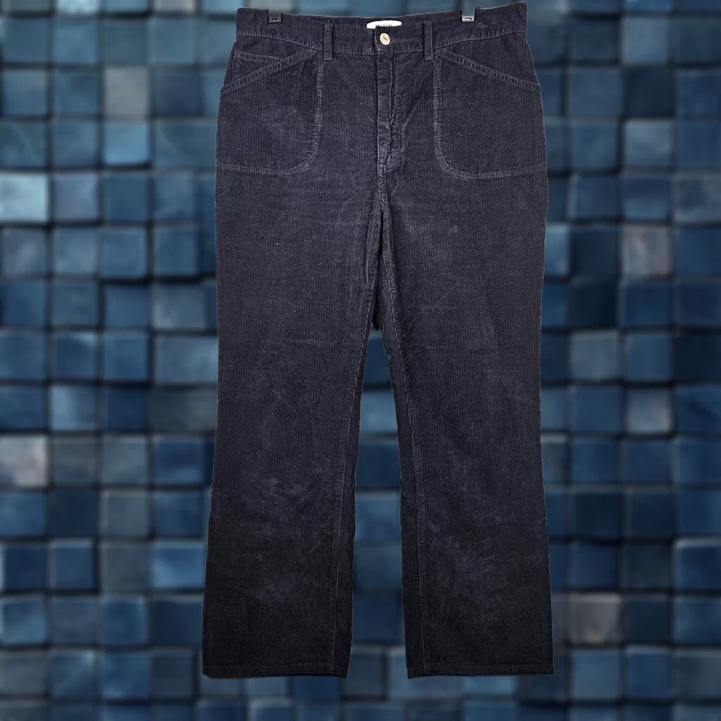 RE/DONE Re/Done Women's Corduroy Straight Leg Casual Pant Size 31 Blue Deep Navy Corduroy Jeans Pant Regular Rise Men/Women None Size 24" / US 00 / IT 34 - 1 Thumbnail