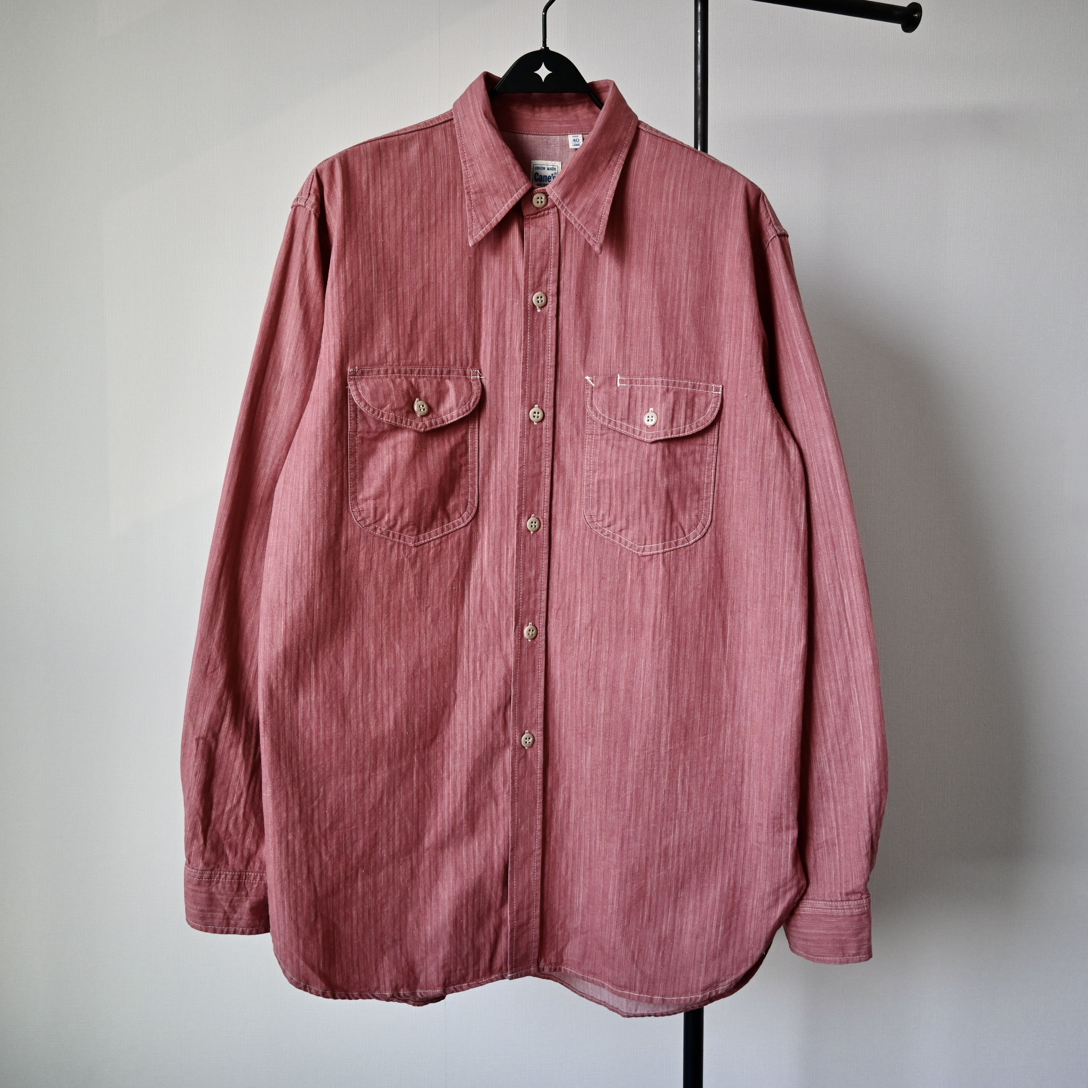 Sugar Cane VTG 1990s Sugar Cane work shirt, HBT cotton, made in Japan Size US L / EU 52-54 / 3 - 1 Thumbnail