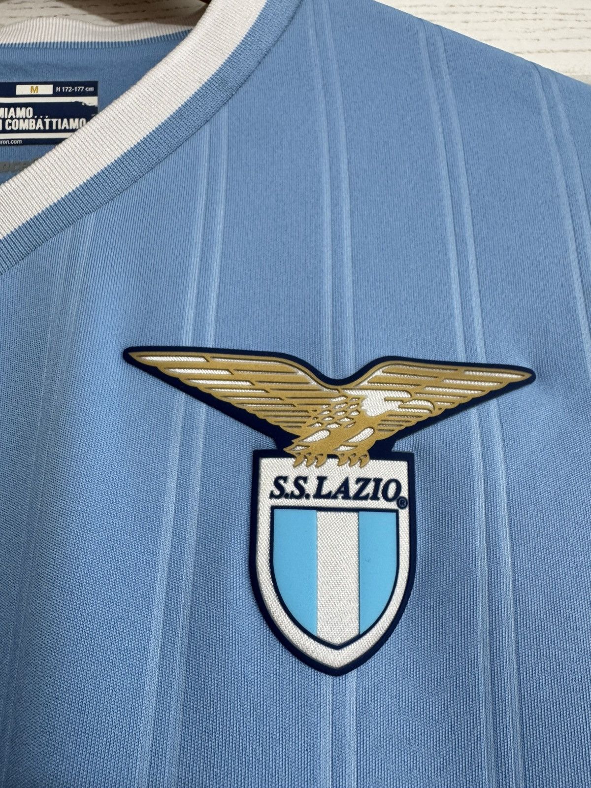 Macron Lazio 2021-2022 Home Soccer Jersey Football Kit Shirt Size US M / EU 48-50 / 2 - 7 Thumbnail