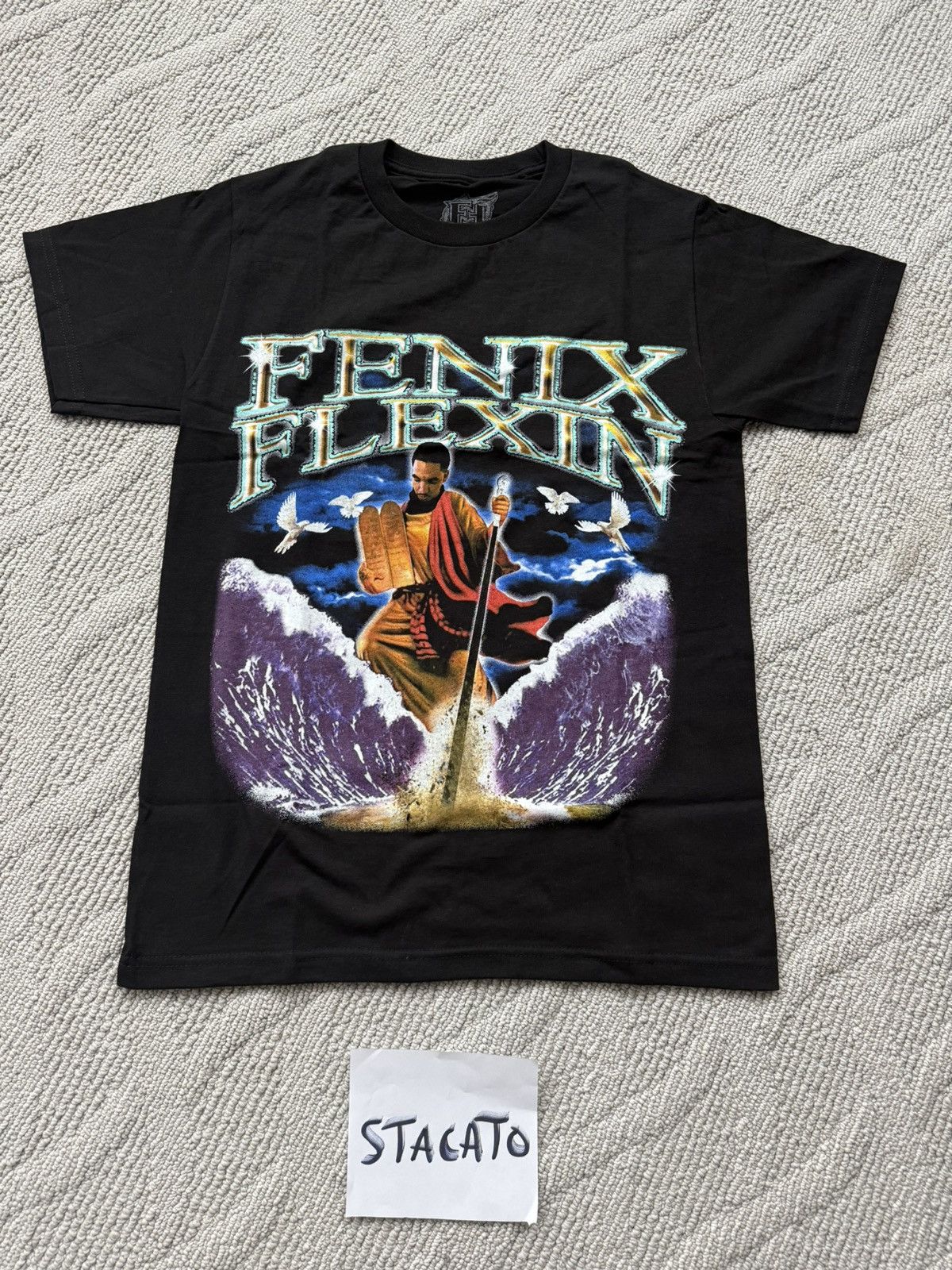 Rap Tees Fenix Flexin Shoreline Mafia Black T-Shirt Size US S / EU 44-46 / 1 - 1 Thumbnail