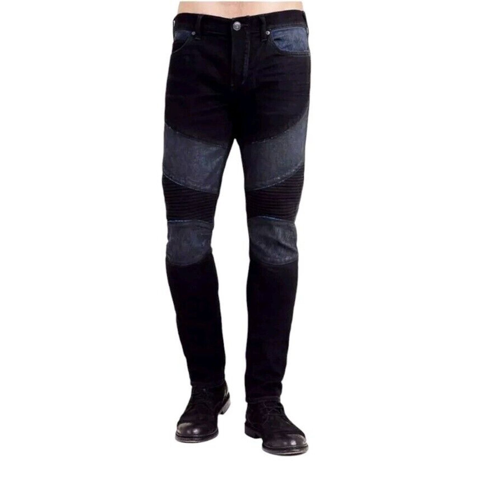 True Religion True Religion ROCCO MOTO Relaxed Skinny Jeans Sz 32 Black Size US 32 / EU 48 - 3 Thumbnail