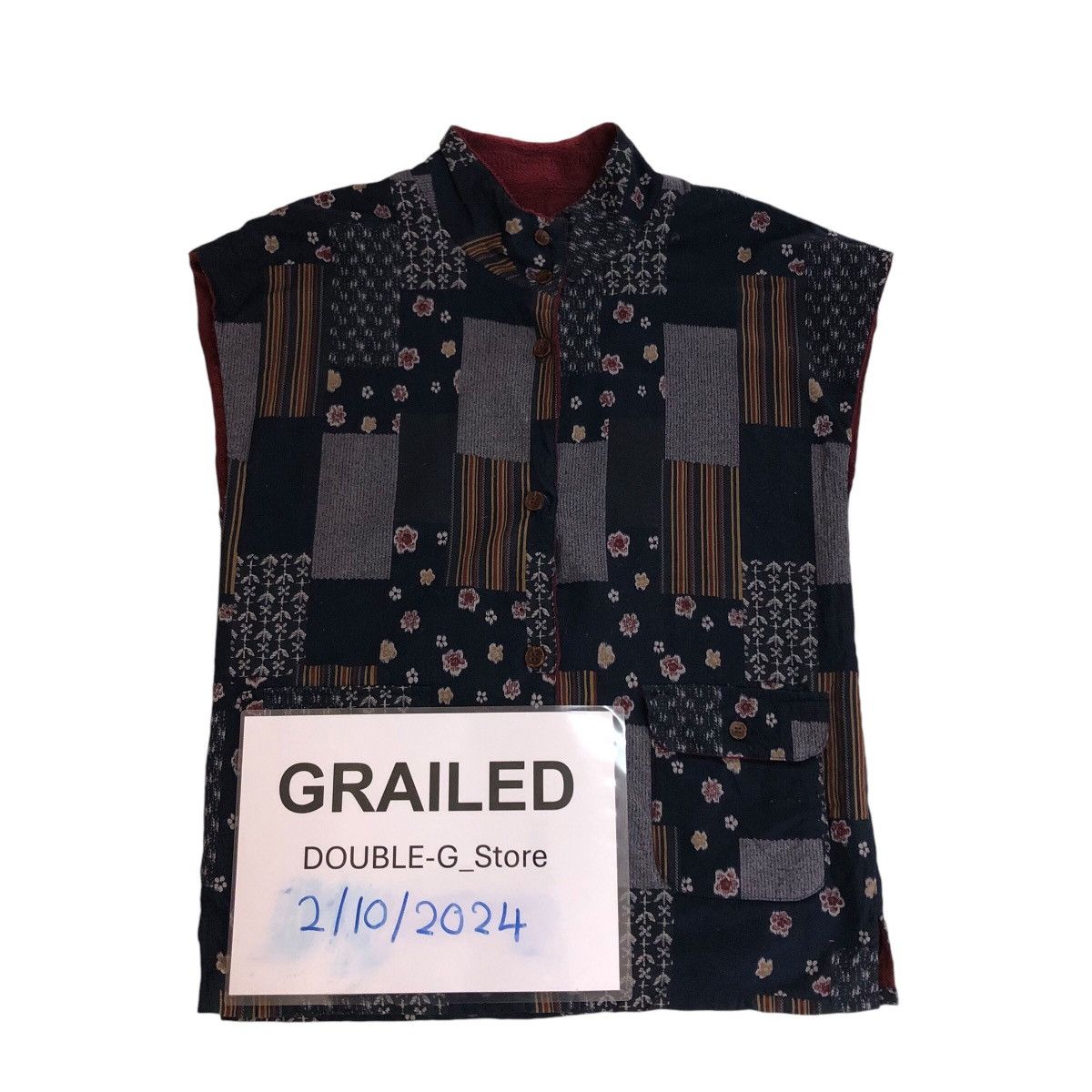 Japanese Brand × Vintage 📌Vintage Renge Vest Traditional Japan Design Native Aztec Size US L / EU 52-54 / 3 - 1 Thumbnail