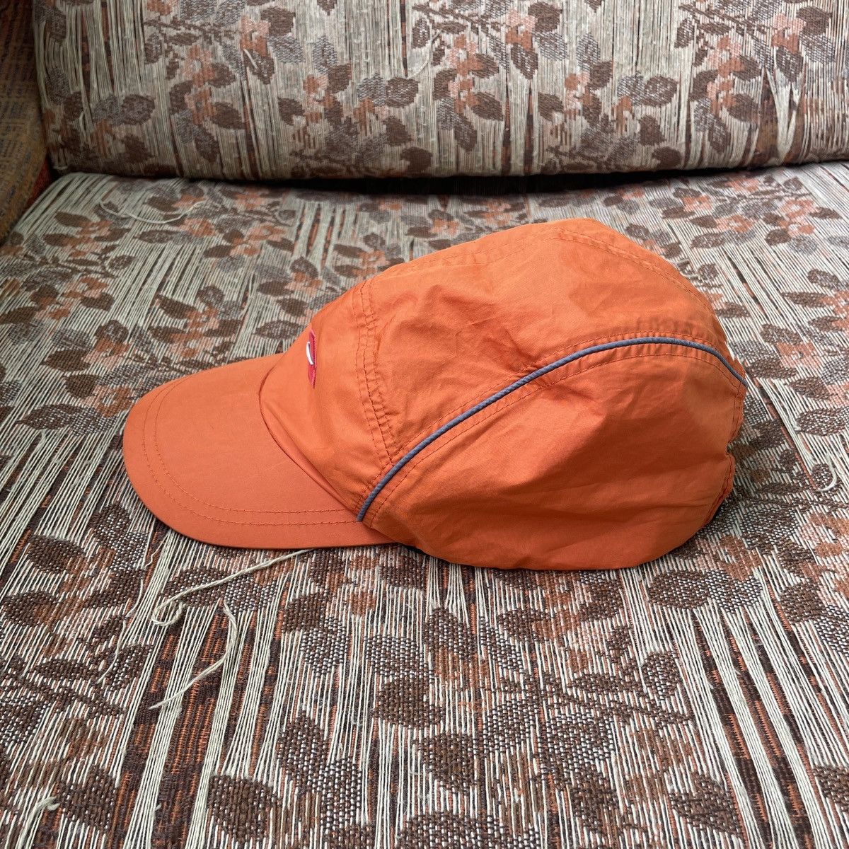Nike Vintage Nike Nylon 5 Panel Cap Hat Orange Mens One Size Size ONE SIZE - 7 Thumbnail