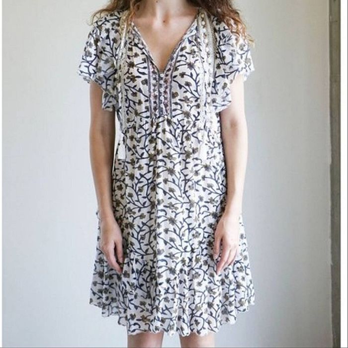 Sea New York Sea New York Kaylee Floral Print Cotton A Line flutter