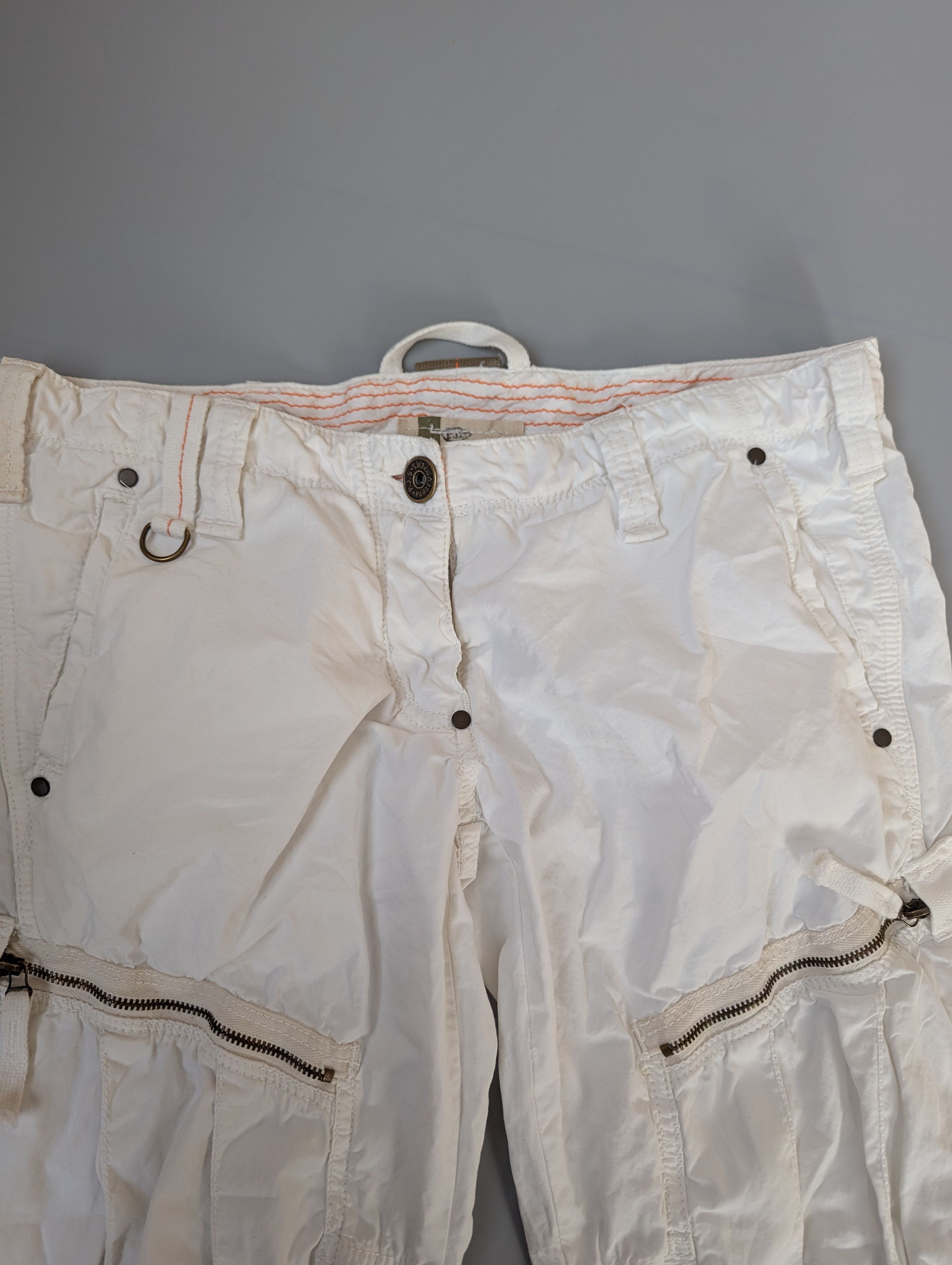 Parajumpers Parajumpers Women's white Multipocket Cargo Cotton Pants Size 29" - 5 Thumbnail