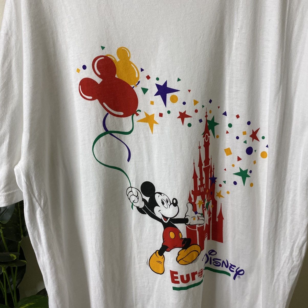 Mickey Mouse Vintage 1990s Euro Disney Mickey Mouse T Shirt Size US XL / EU 56 / 4 - 2 Thumbnail