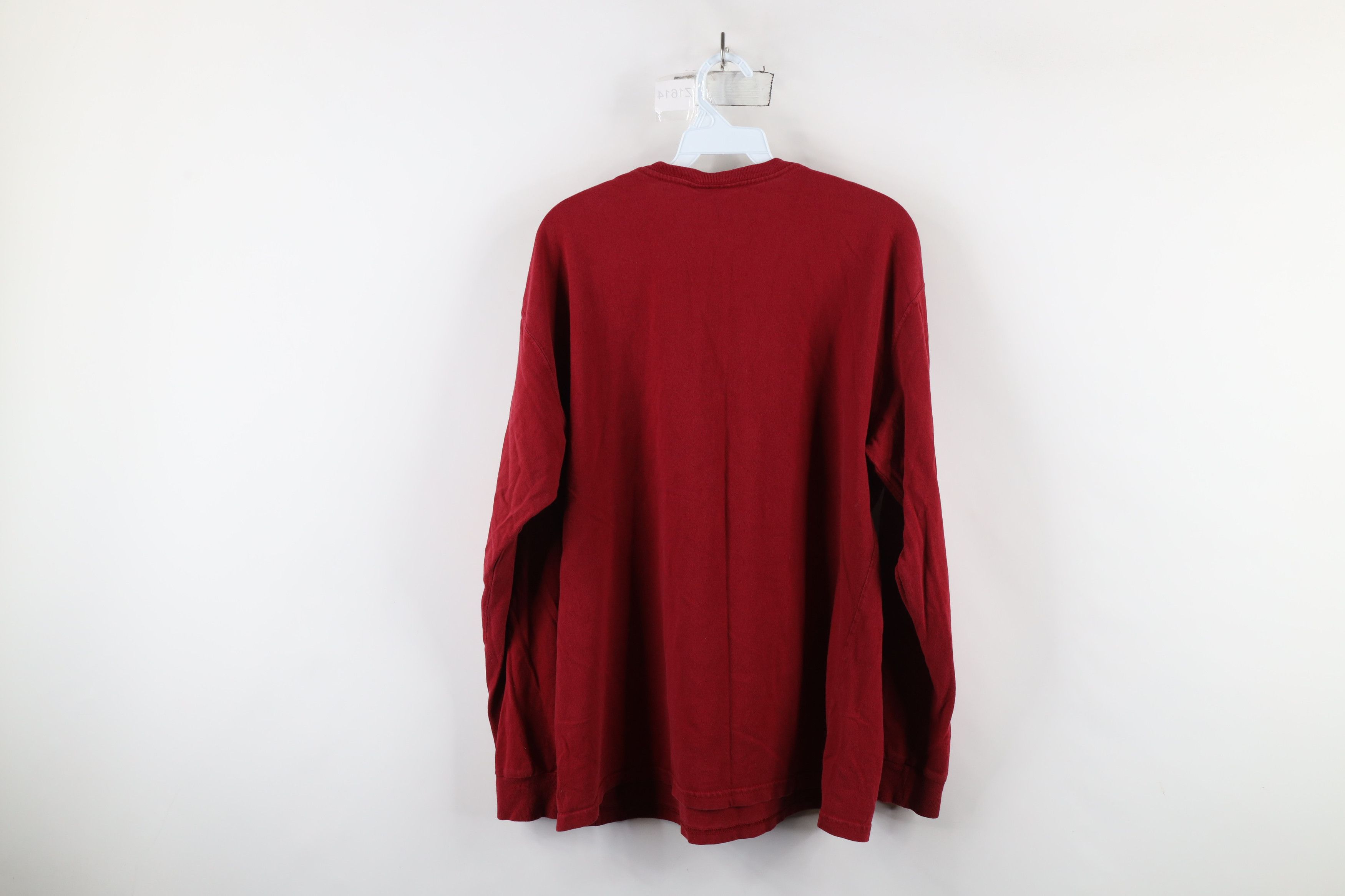 Russell Athletic × Vintage Vintage 90s Russell Athletic Long Sleeve T-Shirt Red Cotton Size US L / EU 52-54 / 3 - 11 Thumbnail
