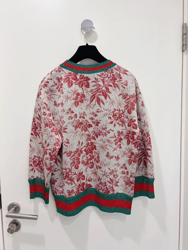 Gucci Gucci Sweatshirt with red and green floral pattern on the Size XS / US 0-2 / IT 36-38 - 3 Thumbnail