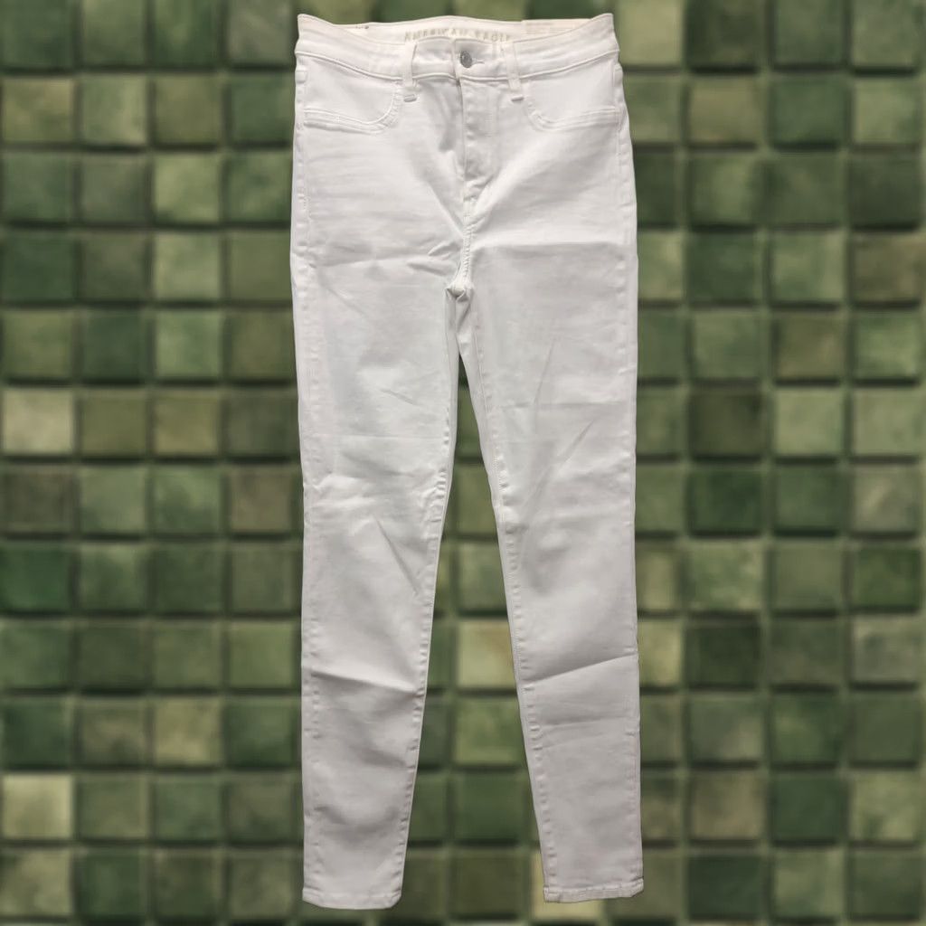 American Eagle Outfitters VINTAGE American Eagle Jeans Womens 6 27x28 Regular Ankle High Rise White 5-Pocket Denim Capstone Size 28" / US 6 / IT 42 - 1 Thumbnail