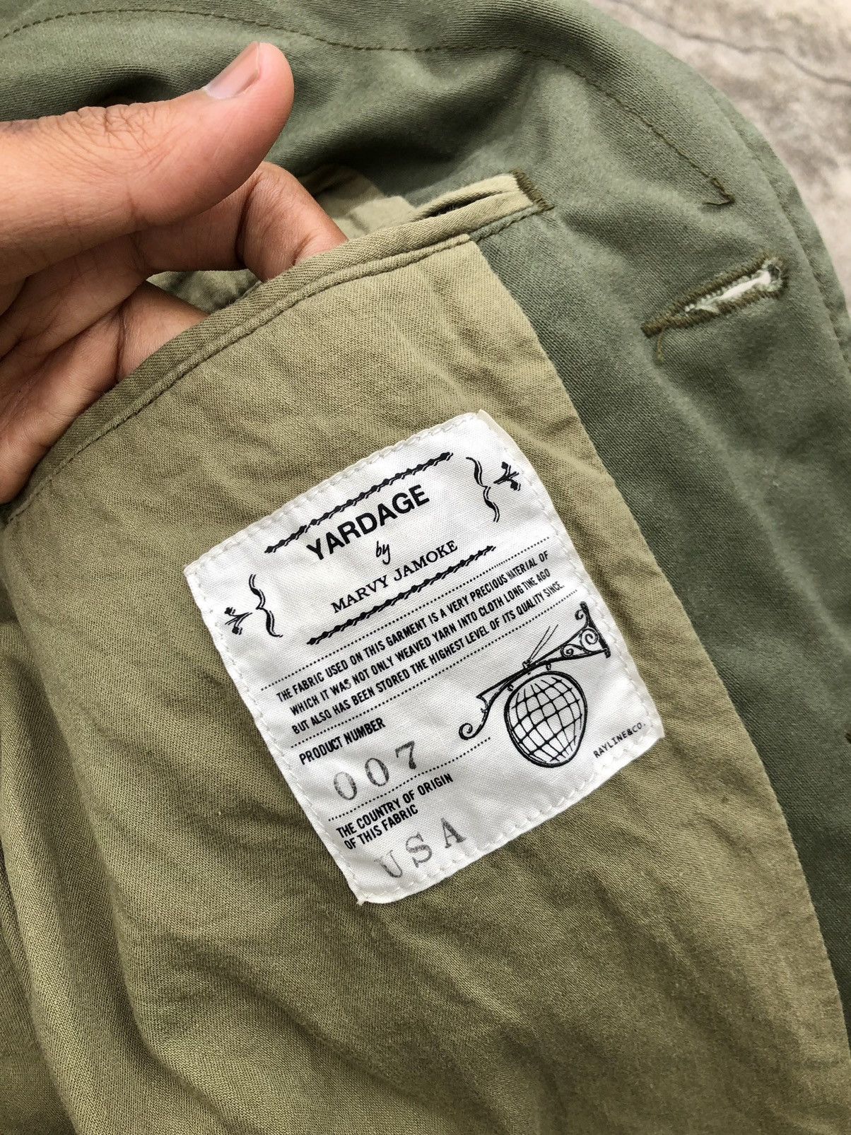Japanese Brand RECONSTRUCTED BLAZER BY YARDAGE MARVY JAMOKE Size 36S - 5 Thumbnail