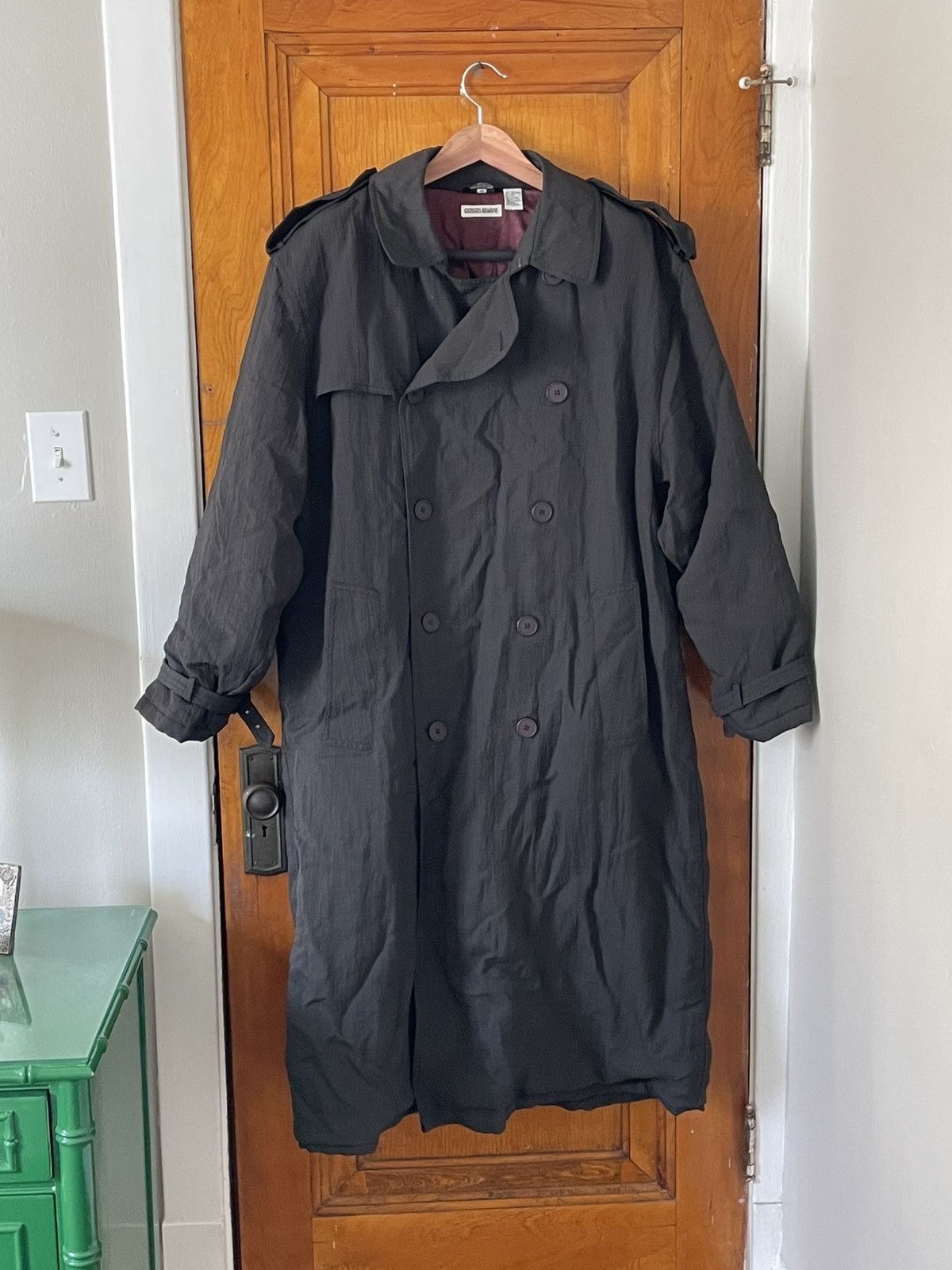 Giorgio Armani Giorgio Armani Double Breasted Coat Size US XXL / EU 58 / 5 - 4 Thumbnail