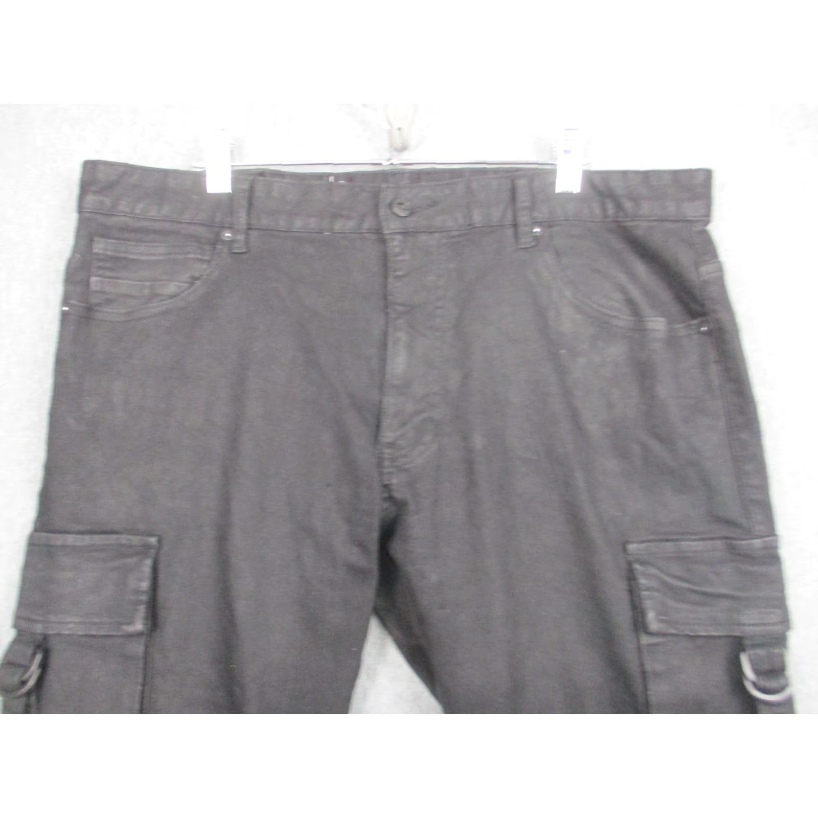 Vintage Smoke Rise Jeans Mens 40x32 Black Cargo D-Ring Utility Stretch Pockets JP22607 Size US 40 / EU 56 - 3 Thumbnail