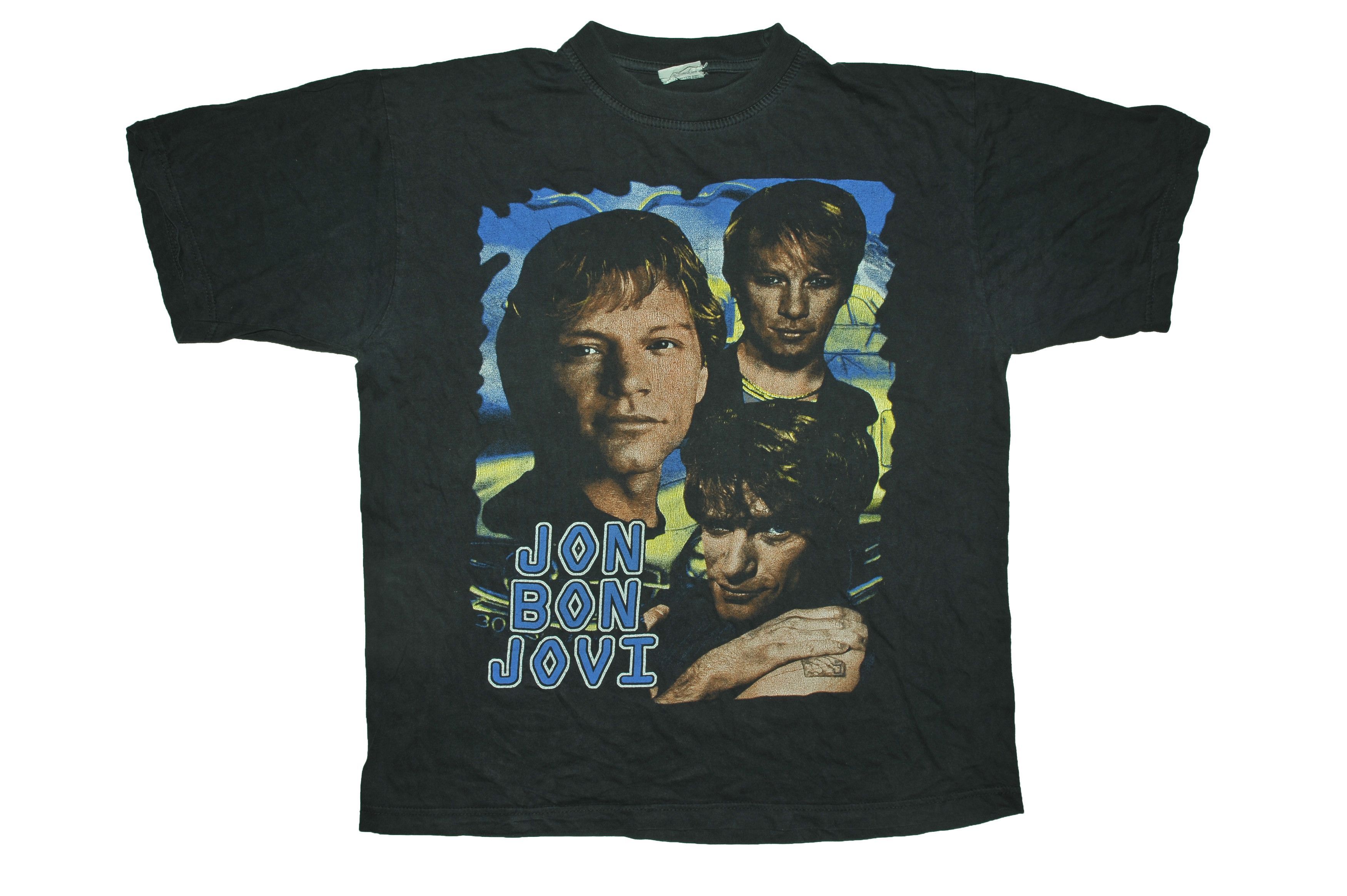 Vintage Vintage 90s Bon Jovi Rap T-shirt Size US M / EU 48-50 / 2 - 1 Thumbnail