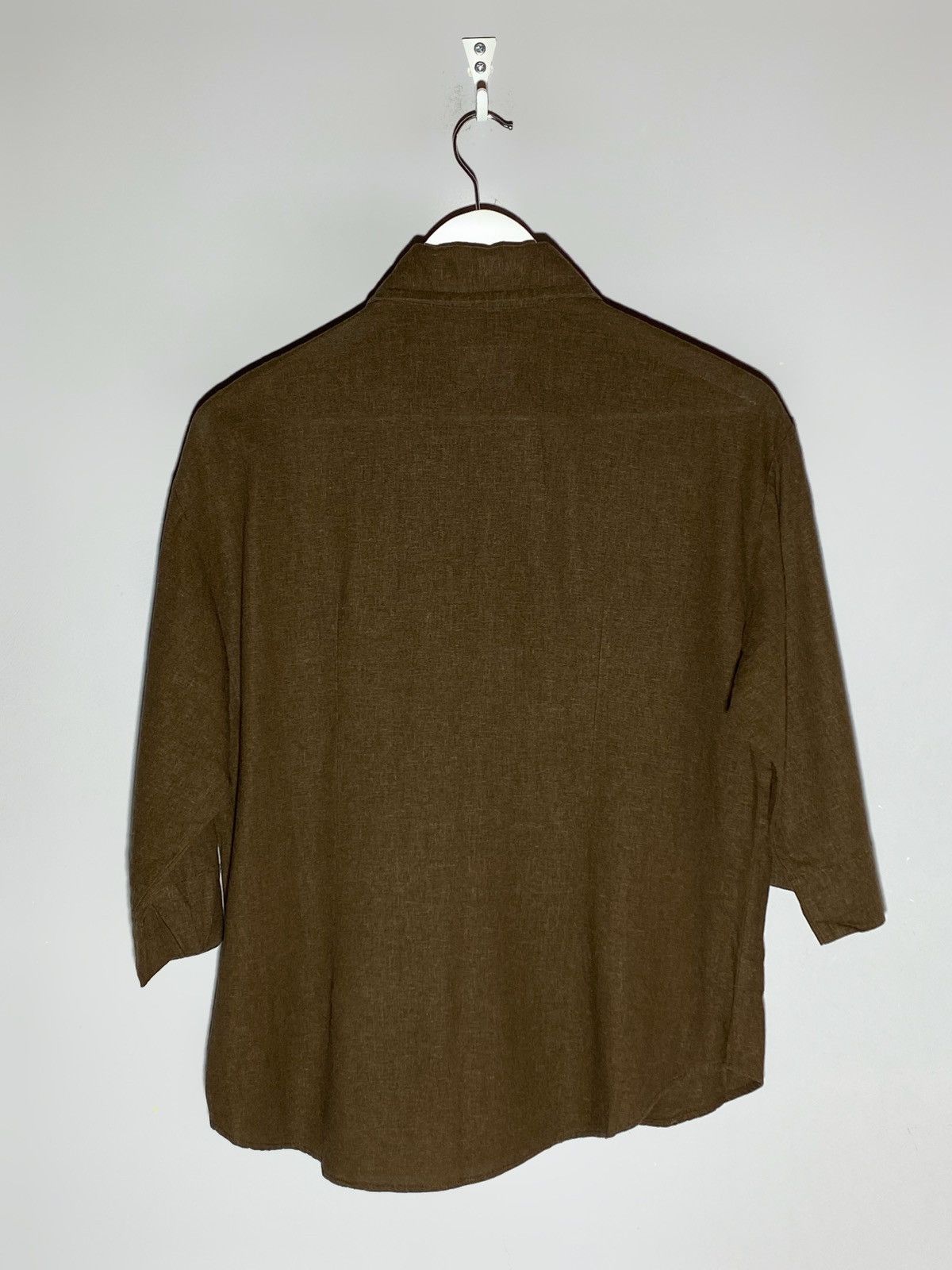 Kenzo Kenzo Femme Vintage 90s Brown Linen Shirt Size XL / US 12-14 / IT 48-50 - 2 Thumbnail
