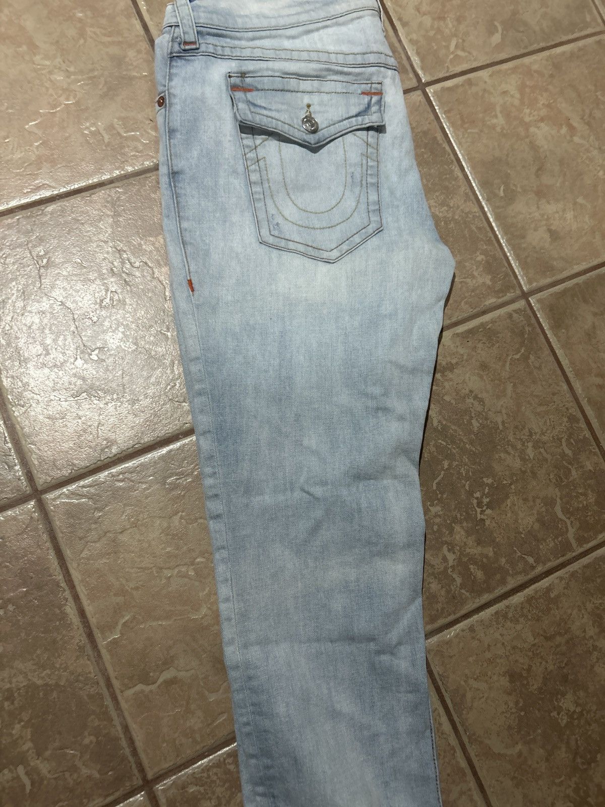 True Religion True Religion Blue White Rocco Jeans Size US 40 / EU 56 - 5 Thumbnail