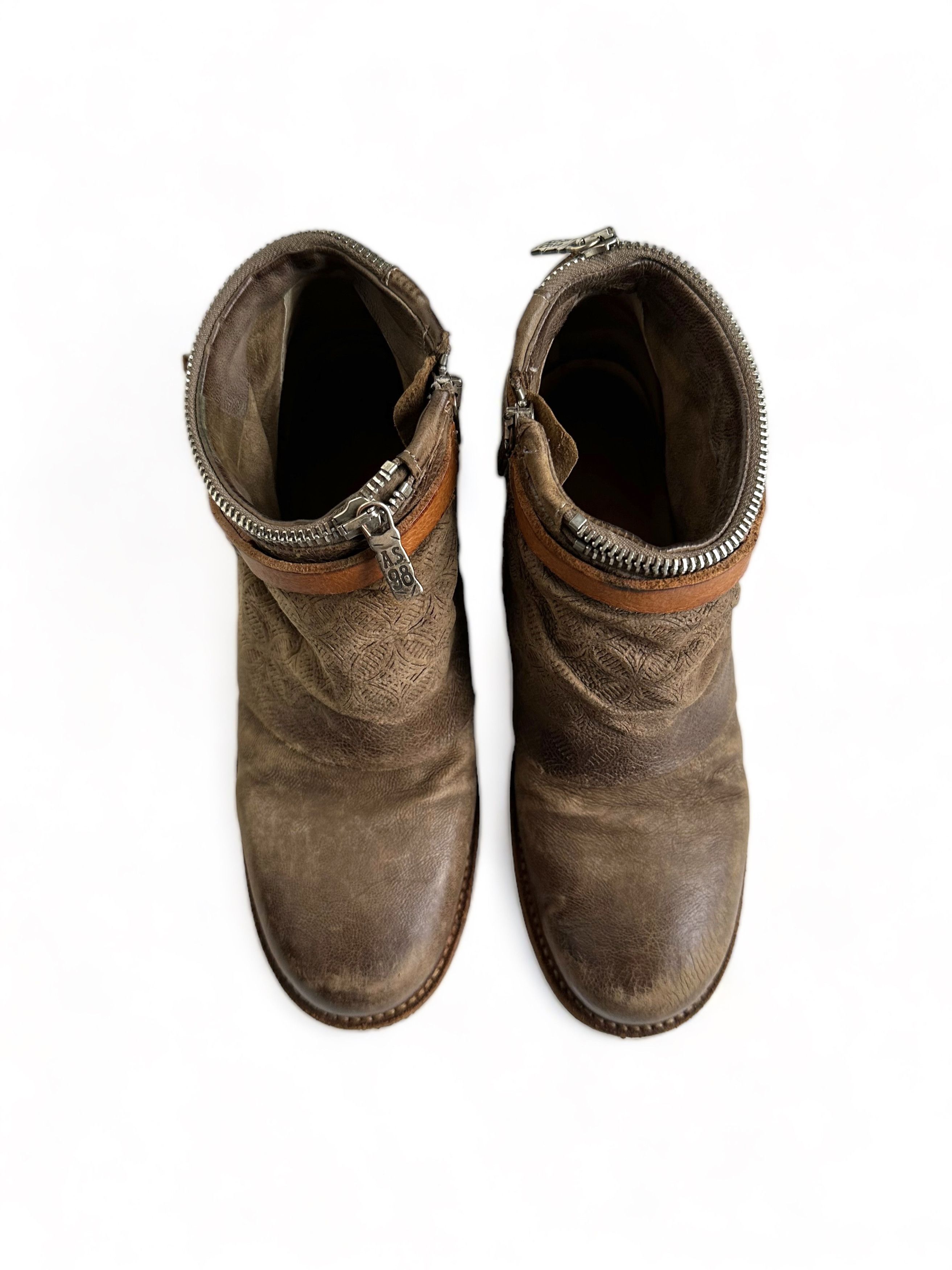 A.S.98 Airstep A.S. 98 Distressed Zip Boots EU39/US8 Size US 9 / IT 39 - 8 Thumbnail