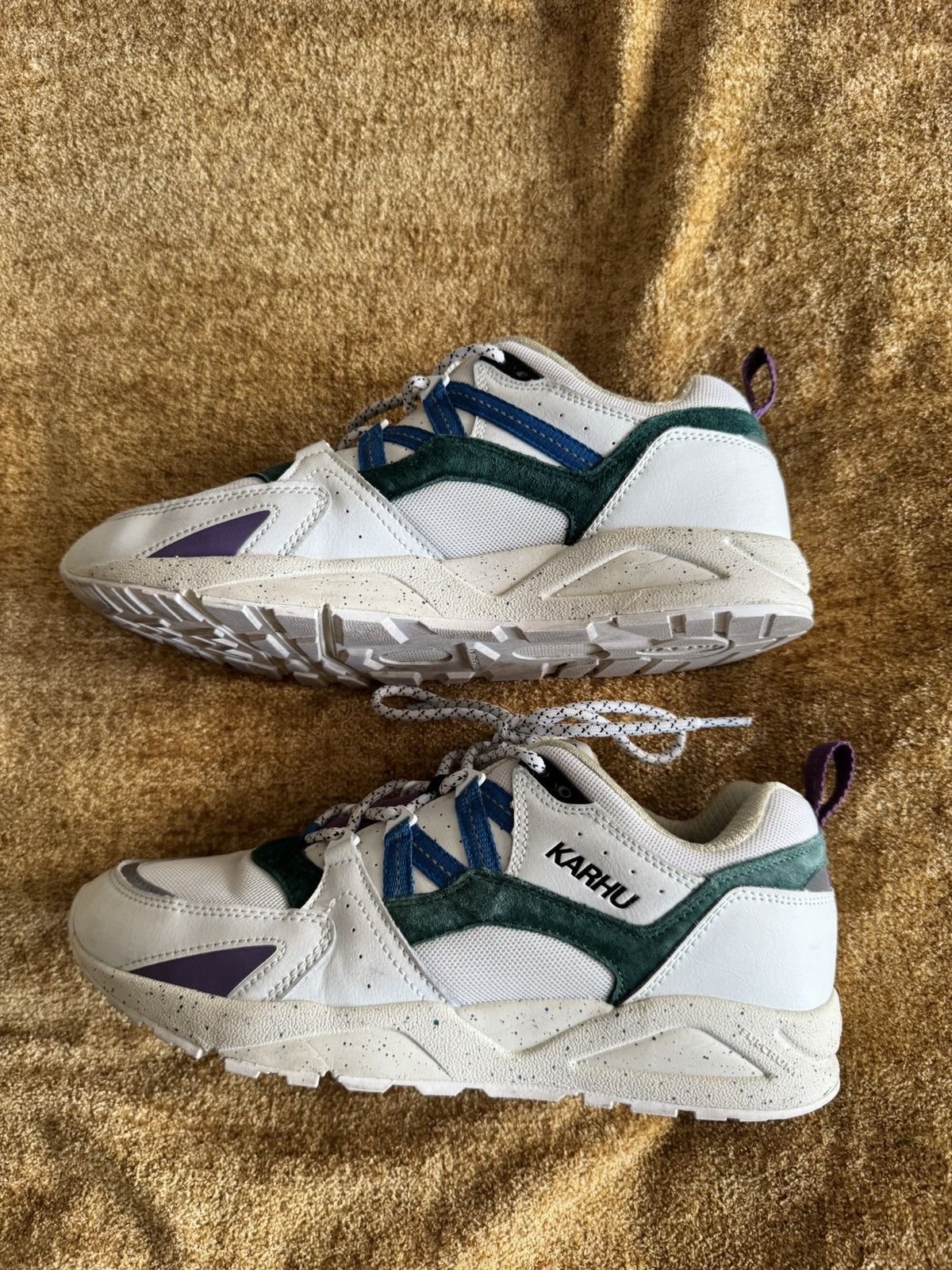 Karhu Karhu Fusion 2.0 Sneakers - White/Green/Purple Retro Runner Size US 8 / EU 41 - 4 Thumbnail