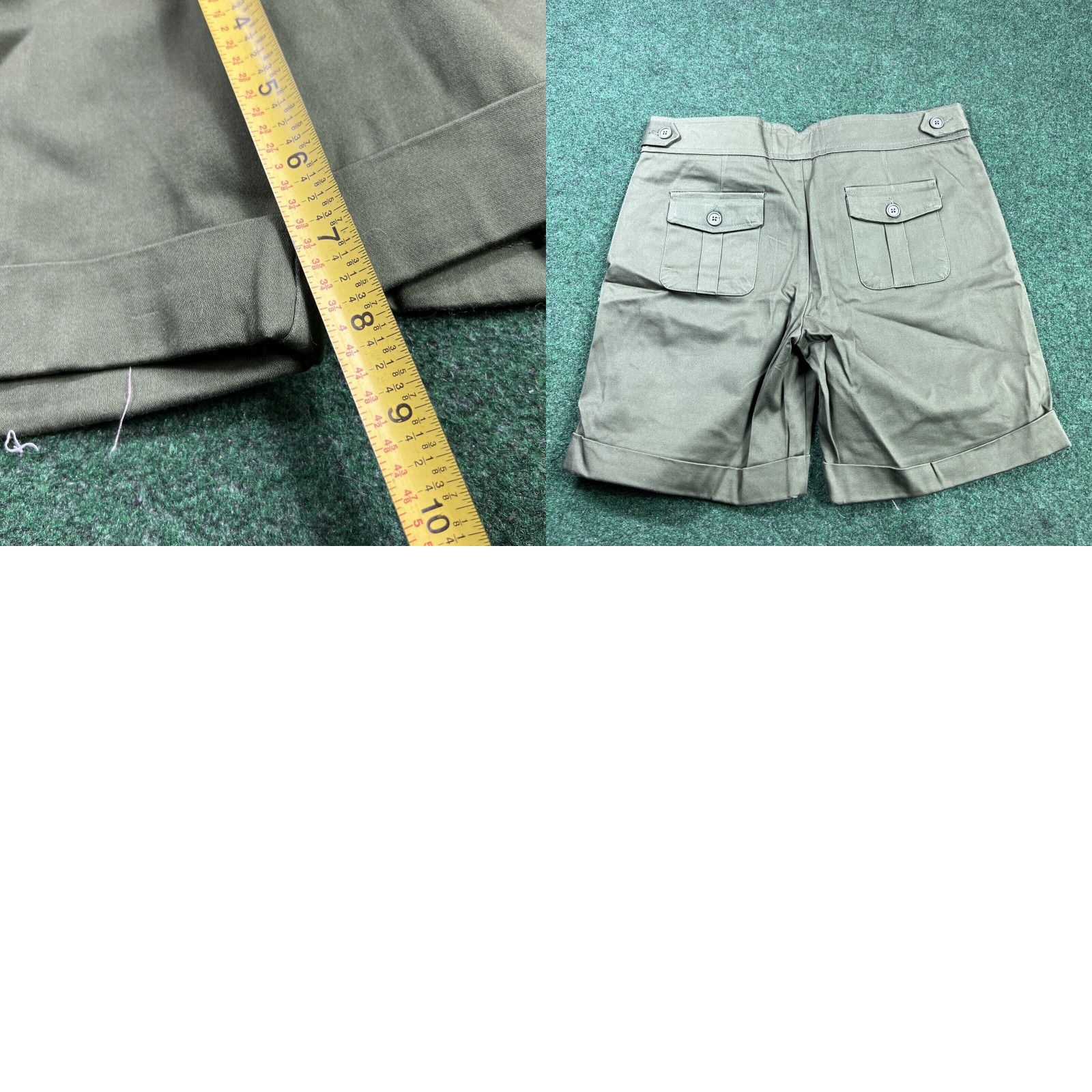 Vintage Sagharbor Denim Green 6 Shorts Smooth Measures 32 New W Tags Size 28" / US 6 / IT 42 - 8 Thumbnail