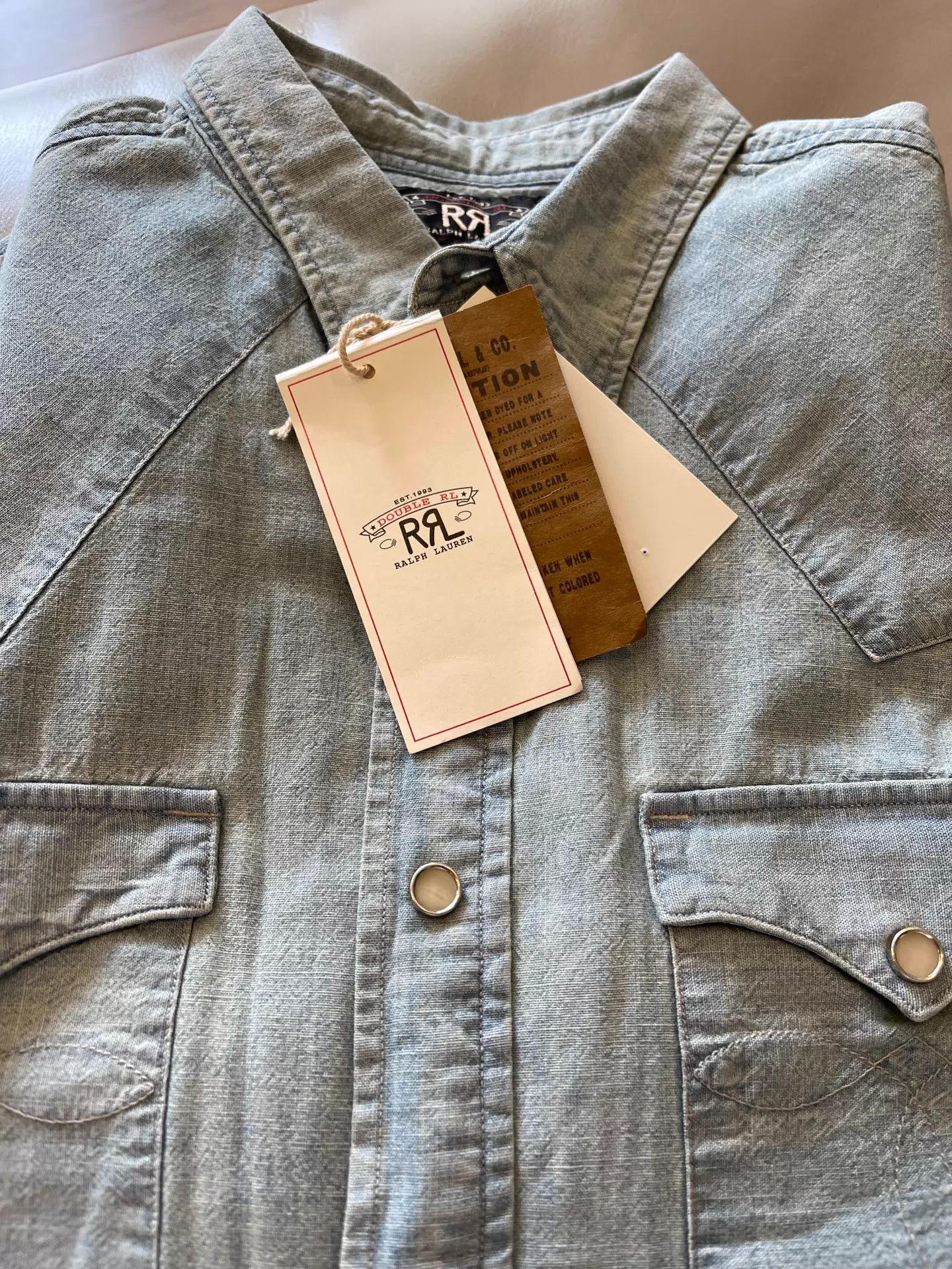 RRL Ralph Lauren RRL 2026 Denim Shirt M Like New Size US M / EU 48-50 / 2 - 2 Thumbnail