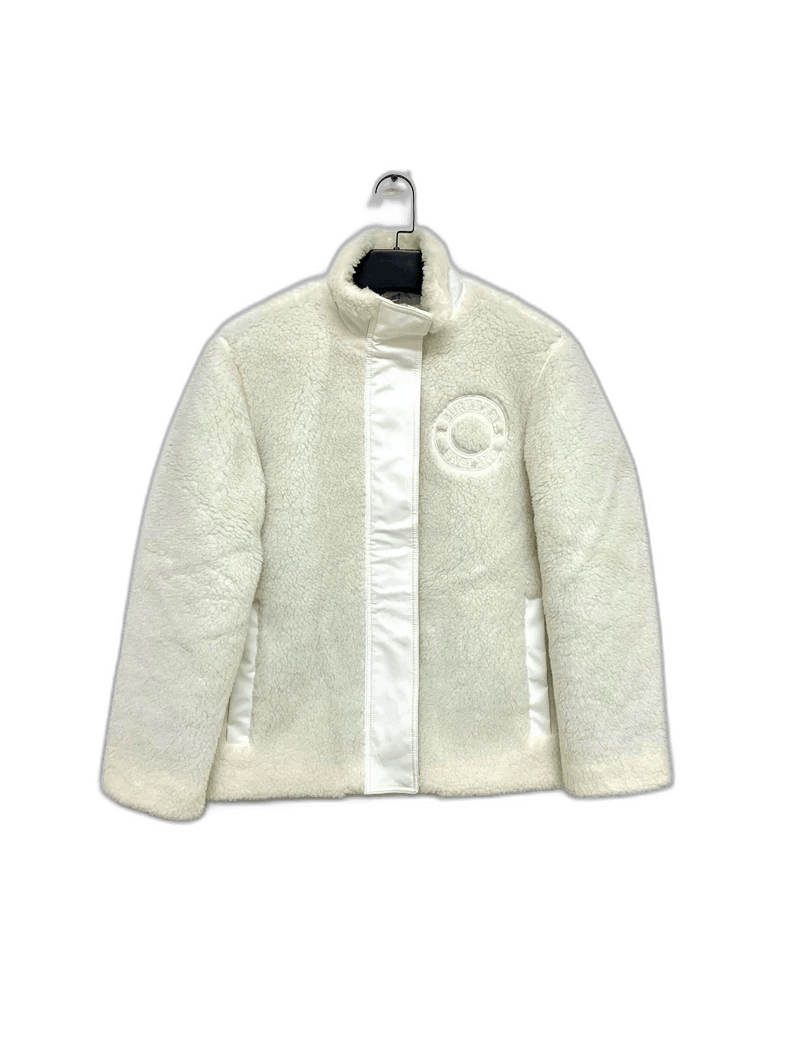 Burberry Burberry Burberry White Teddy Fleece Coat for Winter-2507 Size XS / US 0-2 / IT 36-38 - 1 Thumbnail