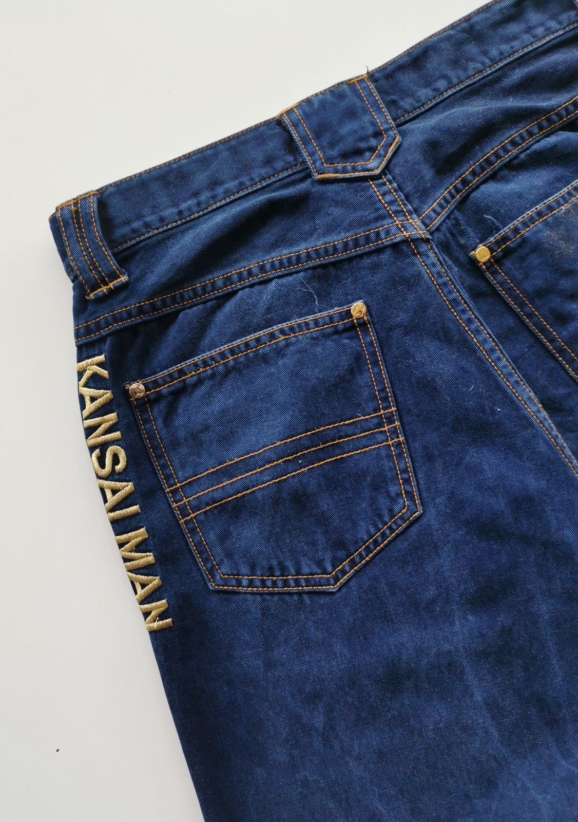 Kansai Yamamoto Vintage Kansai Man Embroidery Logo Jeans ( Size 28x43.5 ) Size US 28 / EU 44 - 4 Thumbnail