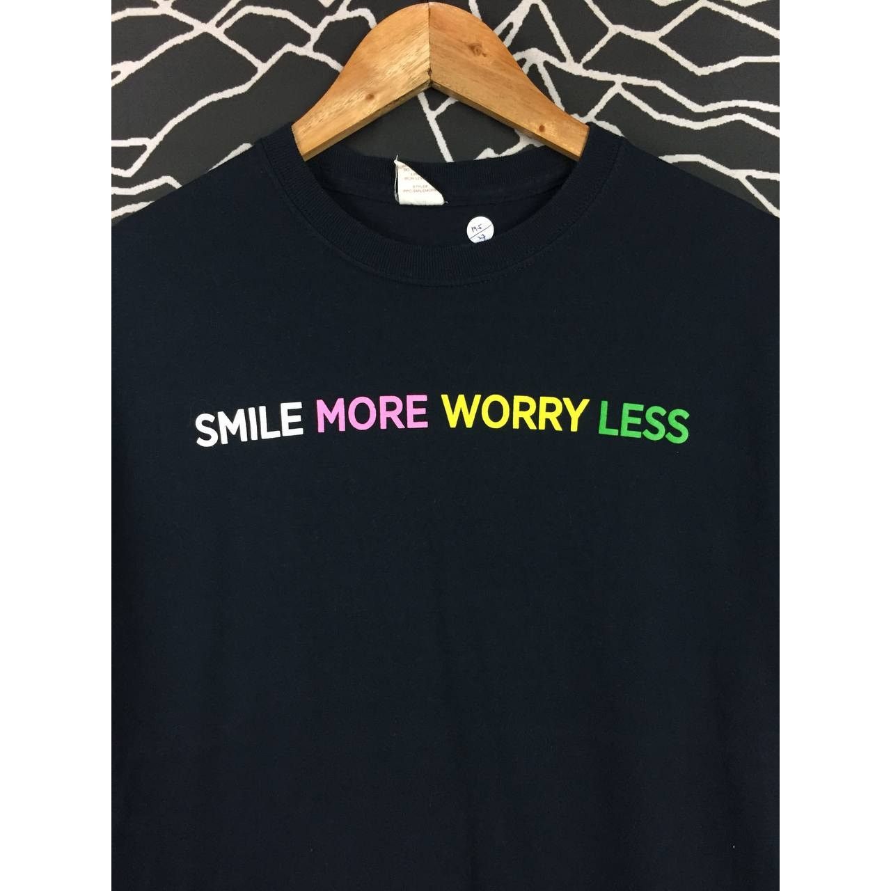 Vintage Vtg Altar'd State Smiley T-Shirt Smile More Worry Less Tee Size US S / EU 44-46 / 1 - 6 Thumbnail