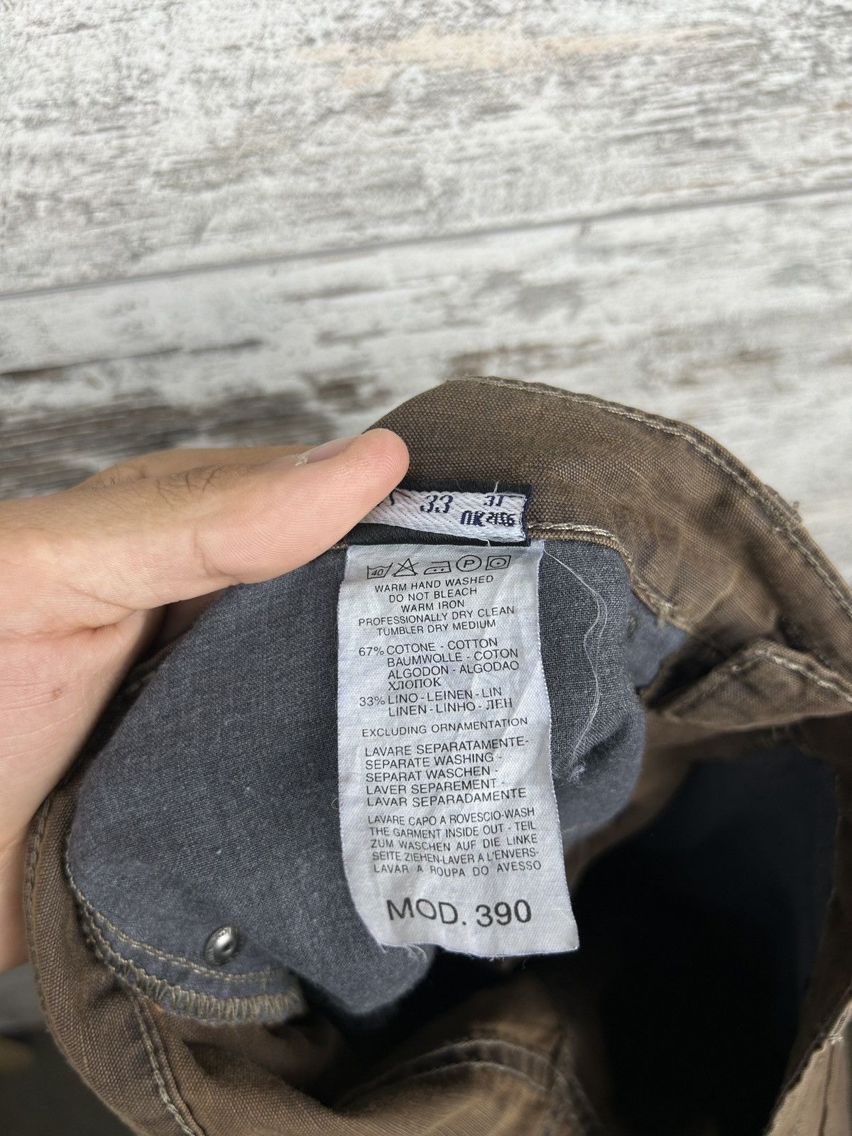 Trussardi × Vintage Mens Vintage Trussardi jeans trousers pants denim brown rare Size US 33 - 16 Thumbnail