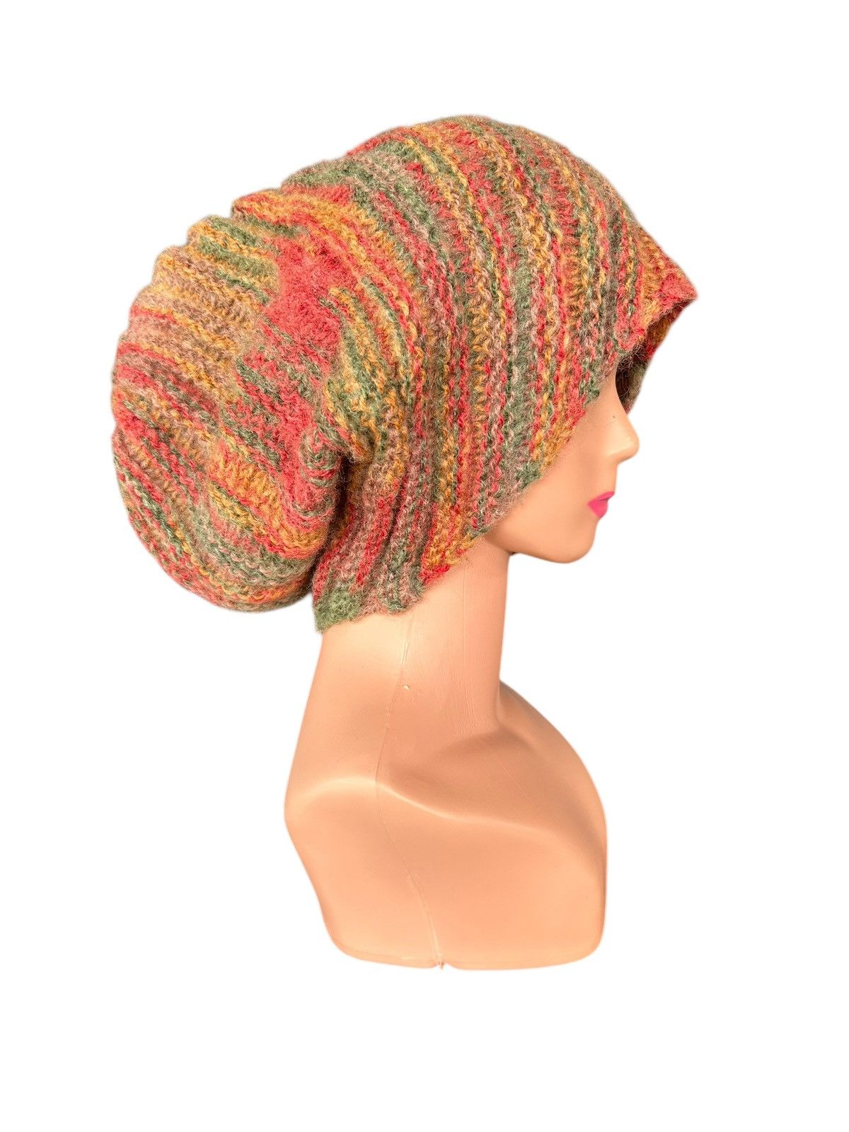 Japanese Brand × Kapital × Vintage Crochet Knitted Hairy Long Big Beanie Hats Size ONE SIZE - 3 Thumbnail