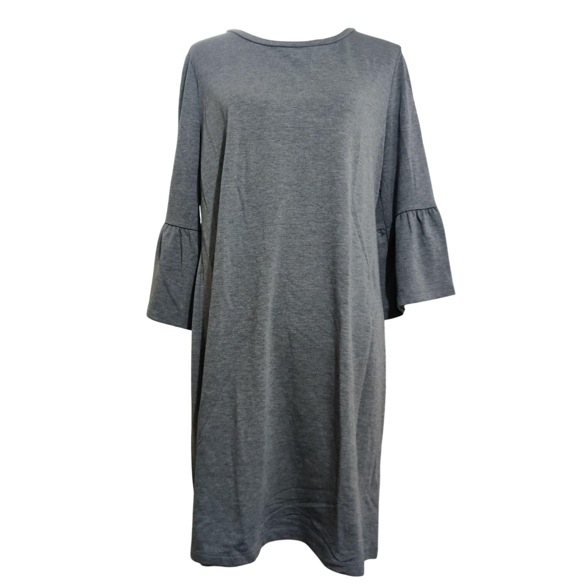 Other ANA XL Gray Knit Shift Dress Bell Sleeve Soft Stretchy Casua Size XL / US 12-14 / IT 48-50 - 1 Thumbnail