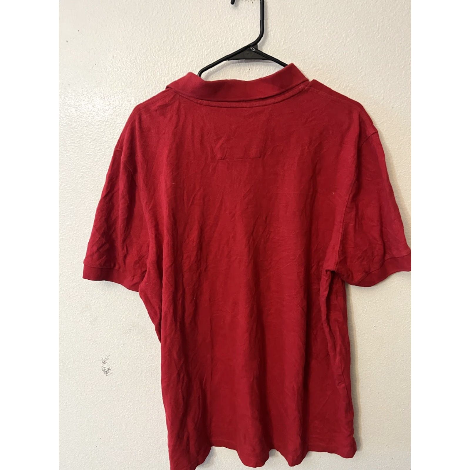 Nautica Nautica Mens XL Red Solid Shirt Polo Short Sleeve Slim Fit Size US XL / EU 56 / 4 - 3 Thumbnail