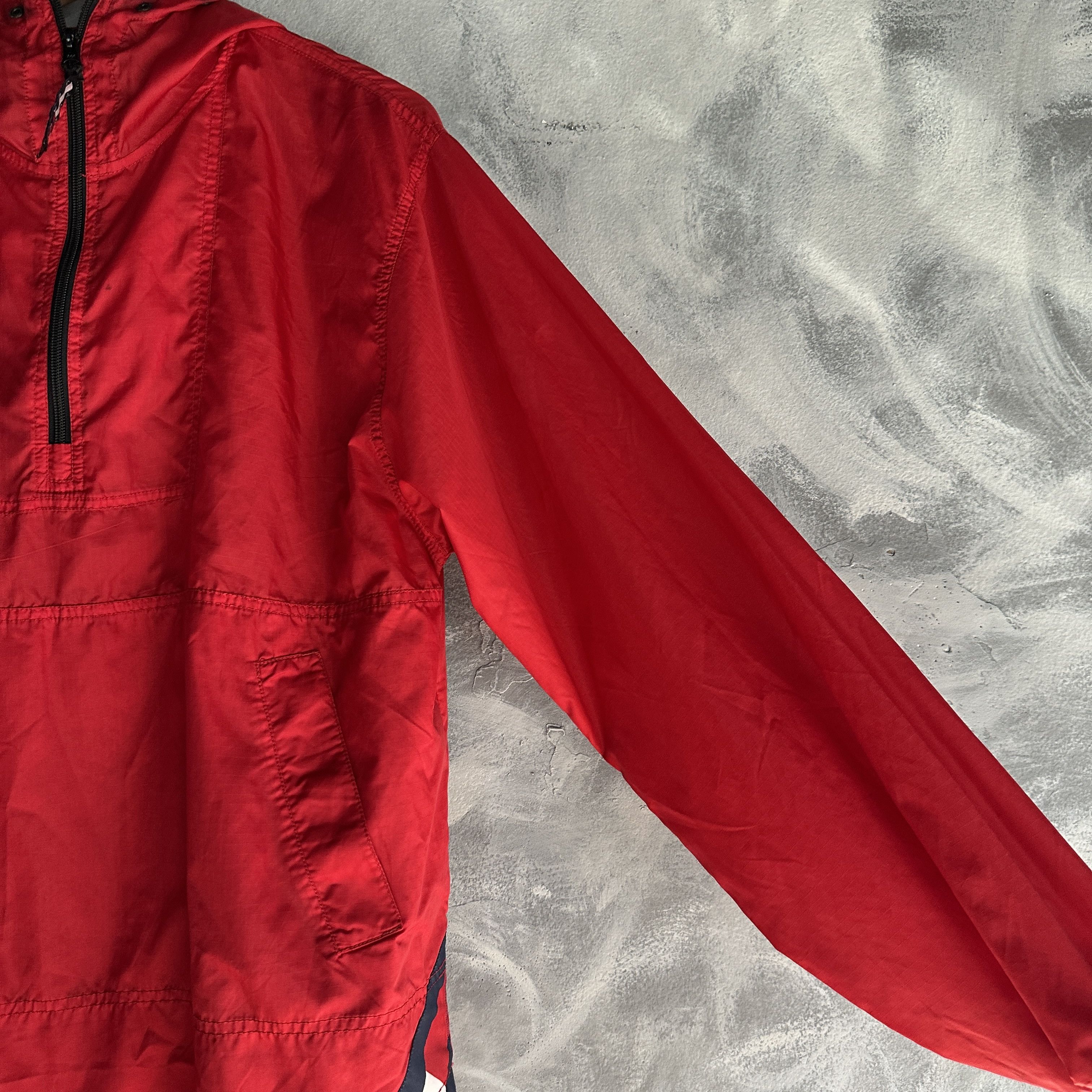 Tommy Hilfiger Vintage Tommy Jeans 1/4 Jacket Mens Medium Red Windbreaker Size US M / EU 48-50 / 2 - 5 Thumbnail