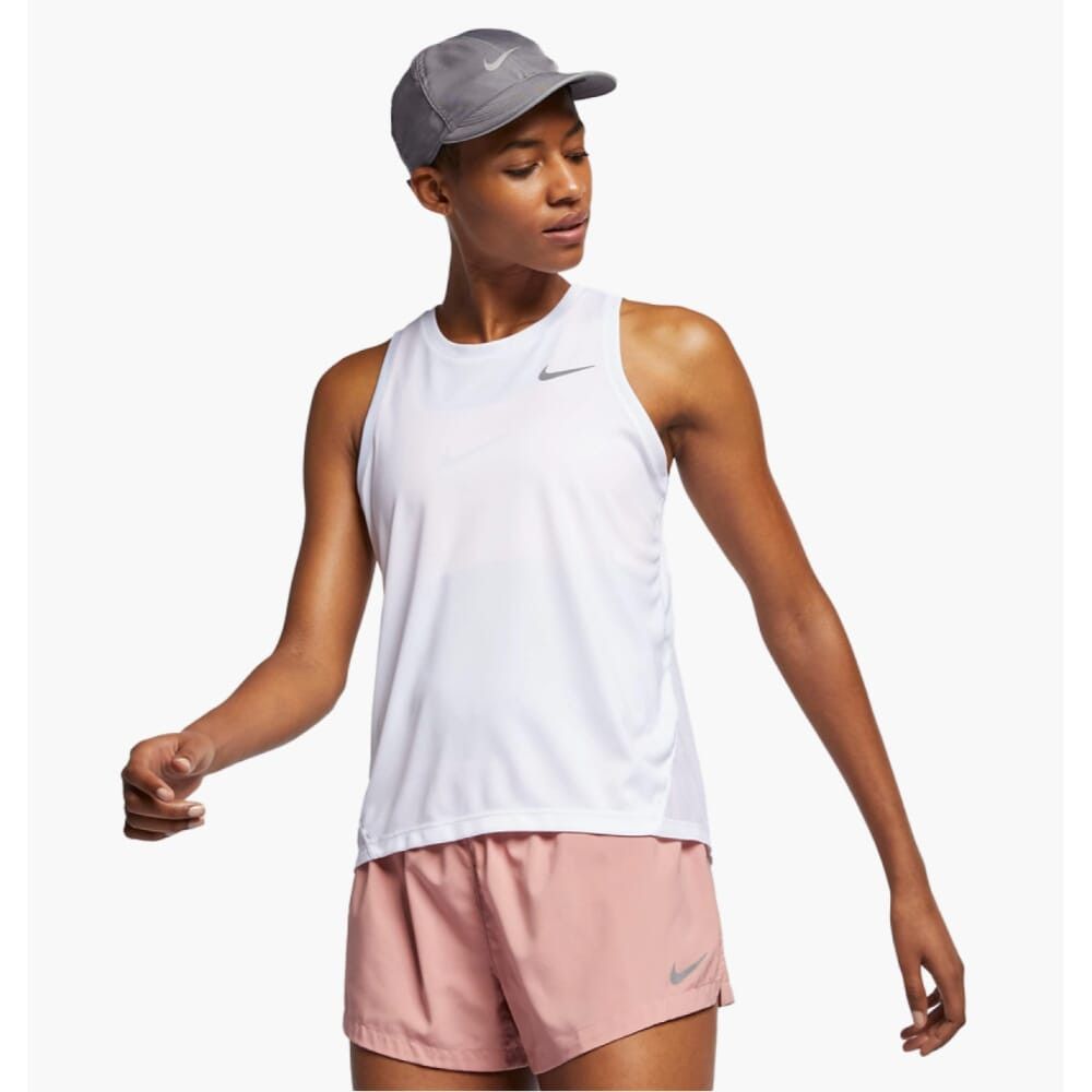 Nike Miler Running Tank White Reflective Silver AJ8102 100 Grailed